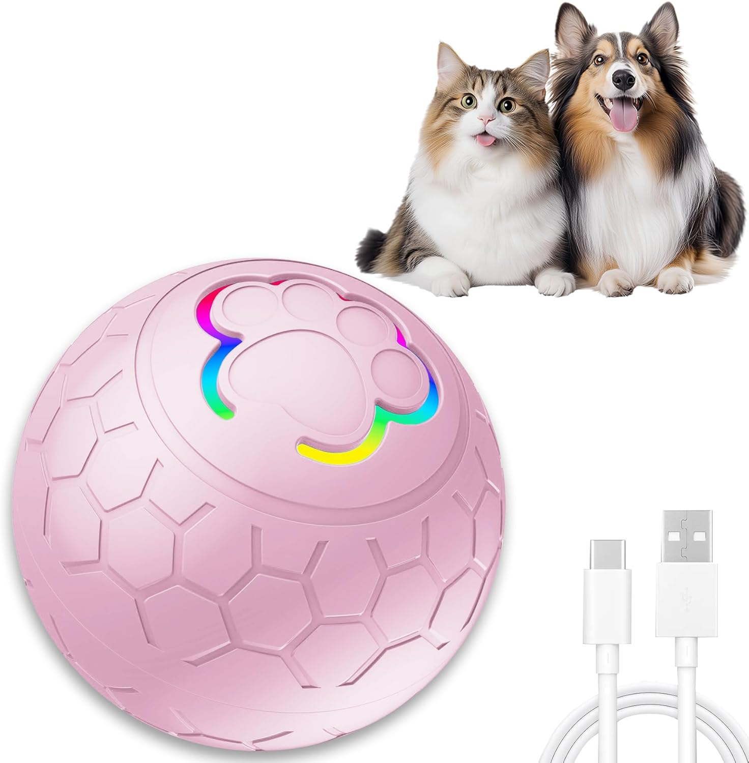 Interactive Dog Toy Ball,Automatic Moving Dog Toy Ball, Vibrating Ball for Dogs for Small, Medium, Large Dogs