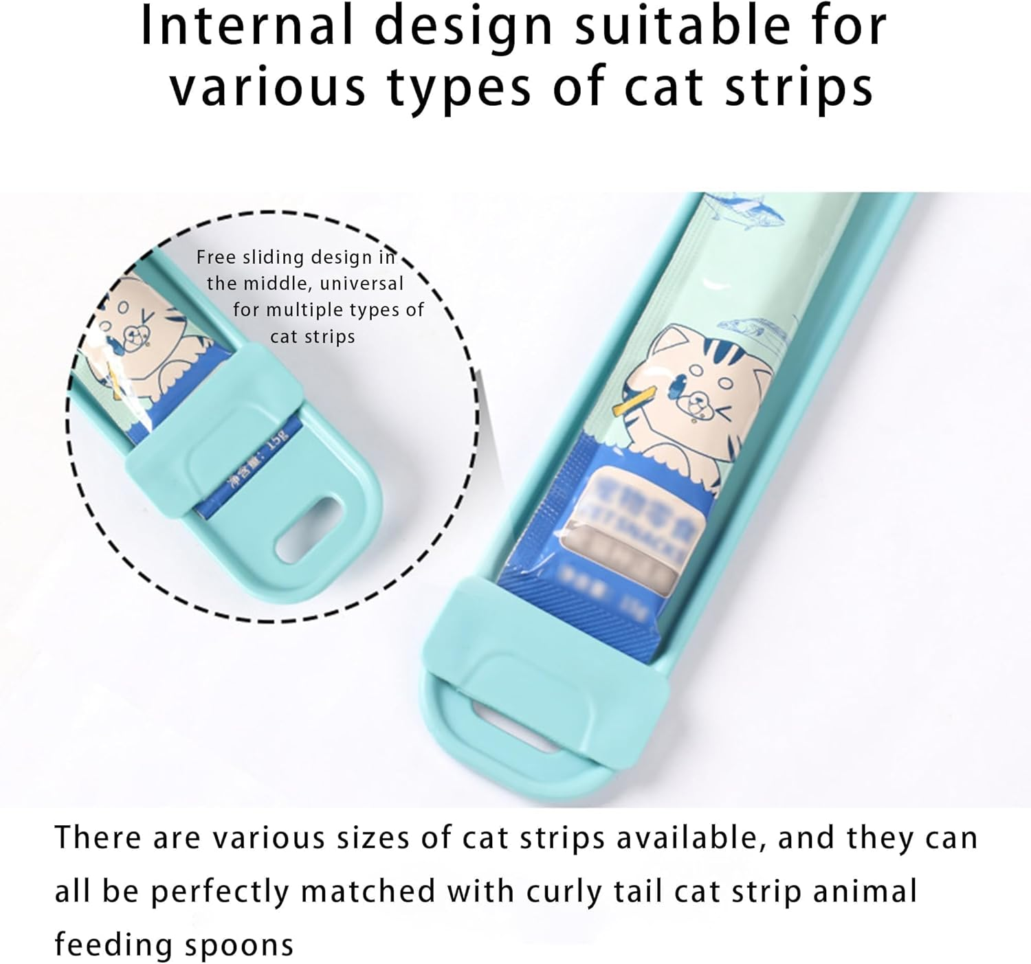 ANBOO 3 Pieces Cat Strip Squeeze Spoon, Cat Treat Dispenser, Feeder with Pet Food Cans, Feeding Spoon for Cat Strips, Cat Food Spoon, Feeding Scoop image number 1