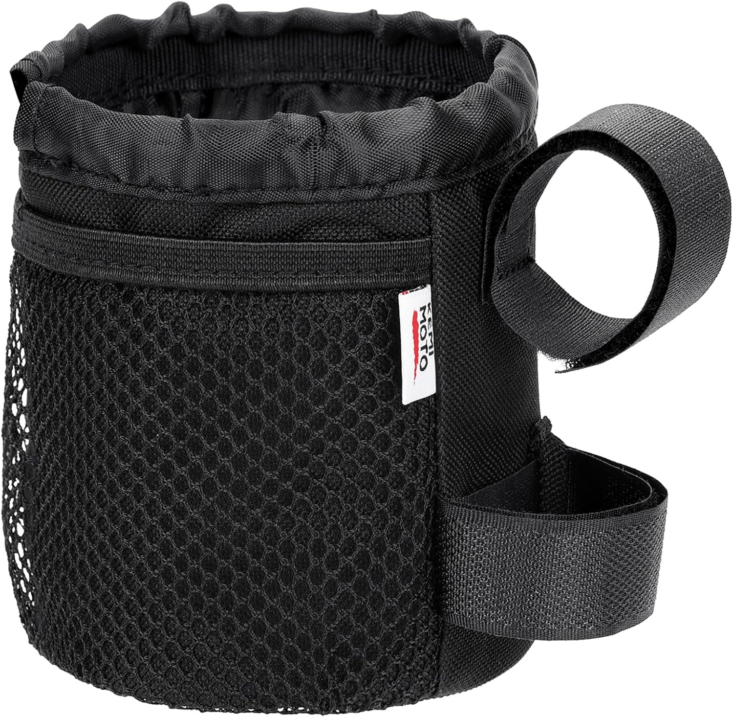 KEMIMOTO Bike Cup Holder, Water Bottle Holder Bicycle Handlebar Drink Holder with 2 Pockets, Oxford Fabric Water Cup Holder Compatible with Wheelchair Road Bike MTB E-Bike Cruiser Scooter image number 5