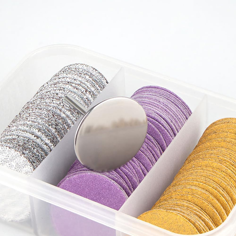 Namvo 60 PCS Colored Pedicure Sandpaper for Grinding Dead Skin and Calluses on the Soles of Feet Sand Piece Set Replacement Sand Piece with Bearing image number 3