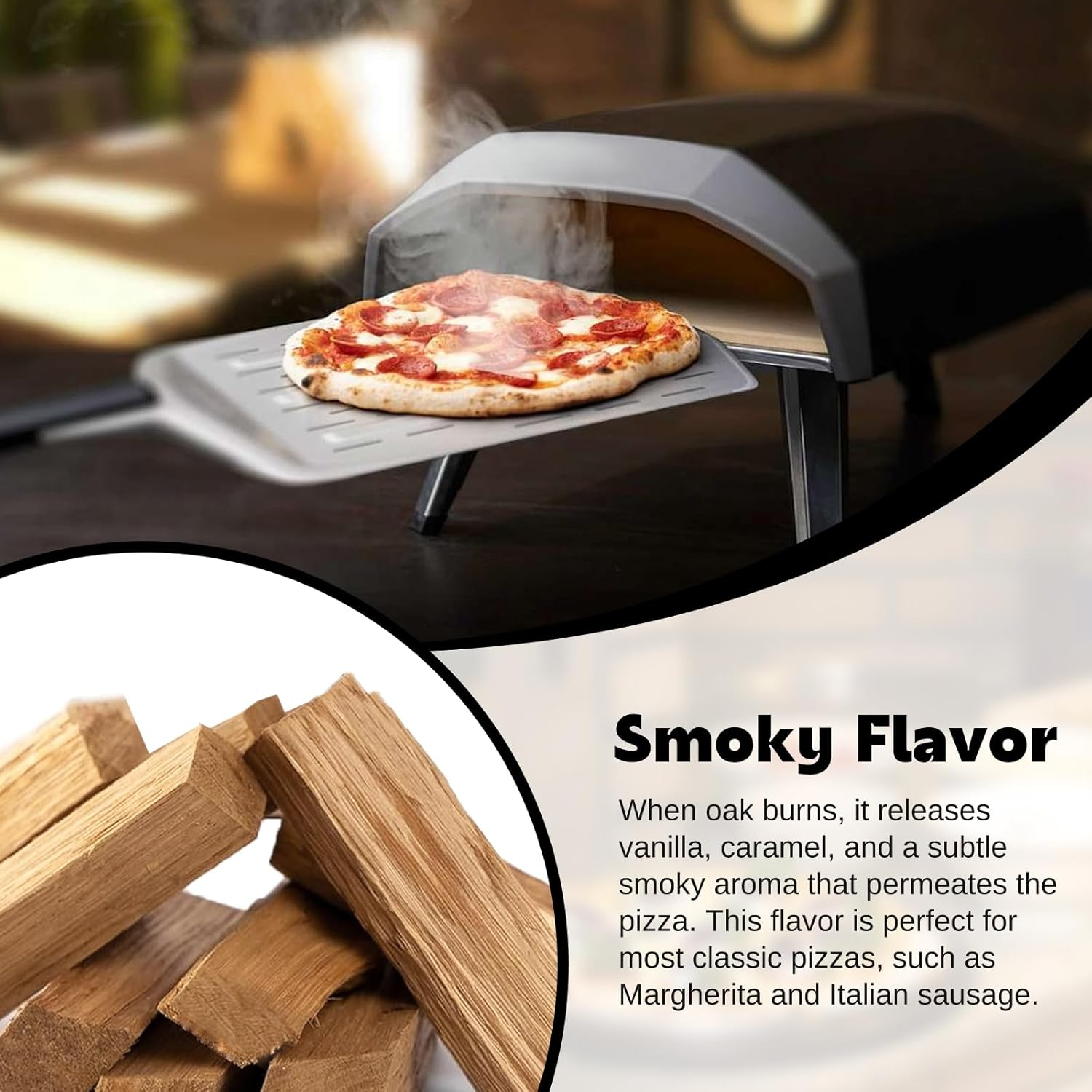 W&E Choice Pizza Oven Wood 12LB Kiln Dried Pizza Oven Cooking Logs 6-Inch Oak for Oven, Solo Stove, Camping Stove, Grill Wood Stick from USA image number 1