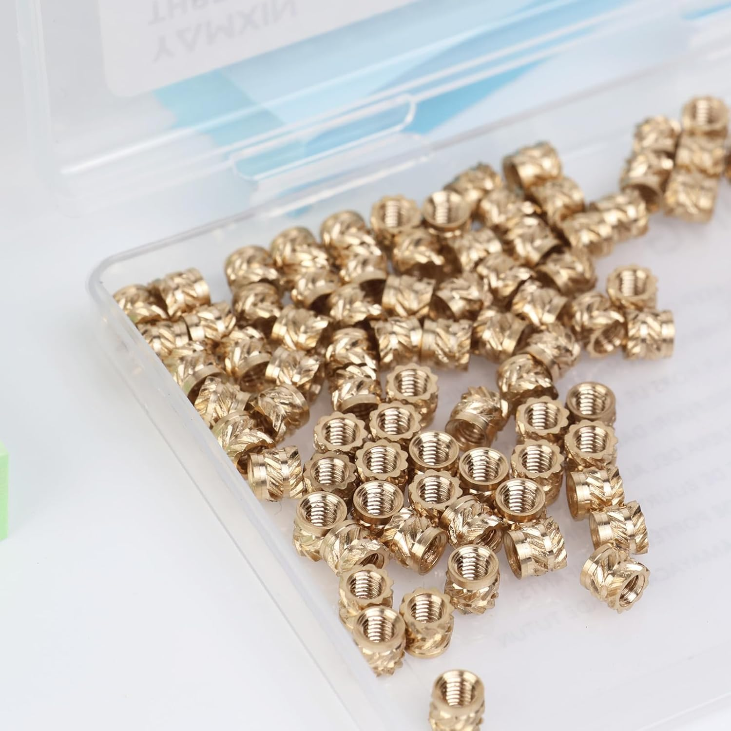 M3 Heat Set Threaded Inserts, M3X4X4.5Mm, 100 Pieces, Brass Knurled Nuts for 3D Printing & Plastic Parts image number 4