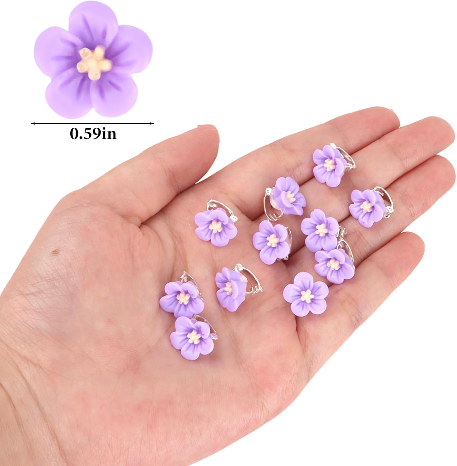 Bumlofa Pack of 20 Small Hair Clips Flower in Purple Hair Clips Girls for Hairstyles Decoration & Party Look image number 3