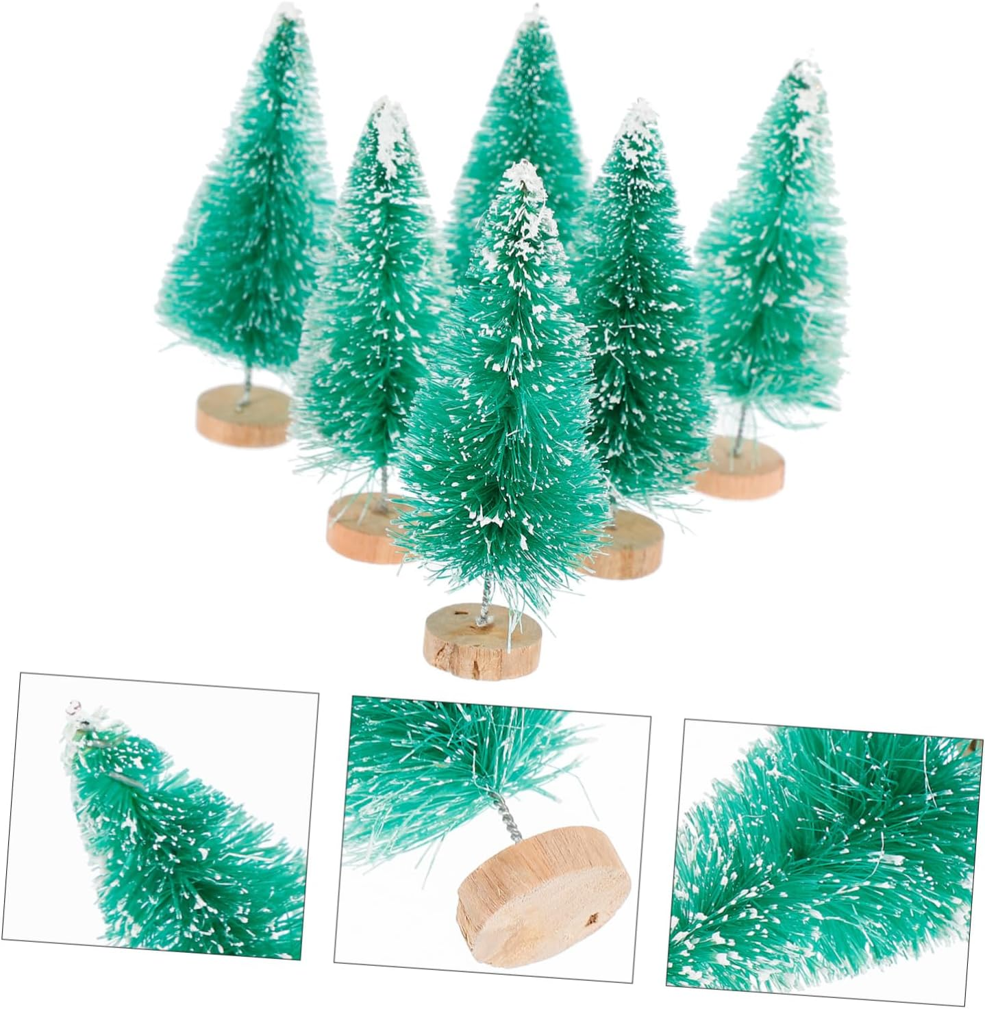 Mini Christmas Tree Box 12 Pcs Set PVC Christmas Decor Ornament Adornment for Home and Party image number 1