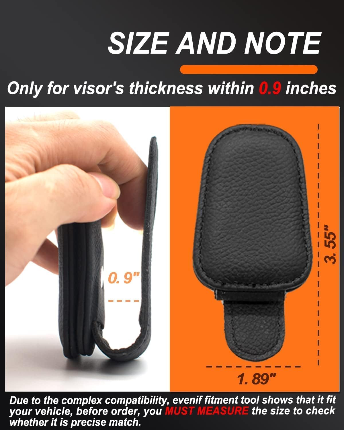 NEDLON (4Pack) Sunglass Holder for Car, Magnetic Leather Eyeglass Hanger Sunglass Clip for Car Visor, Car Sunglass Holder Organizer Storage, Car Interior Accessories image number 4