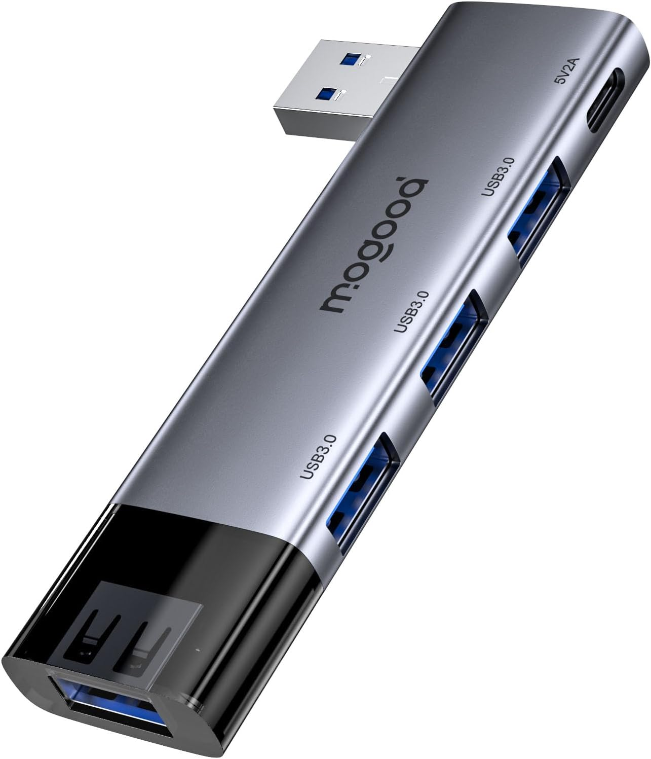 MOGOOD USB Hub 4 Ports, Versatile USB 3.0 Hub Port, Multi USB Port Expander, Multiple USB Splitter Multiple Adapter for Laptop, Windows PC, Mac, Printer, Flash Drive, Mobile HDD and More image number 2