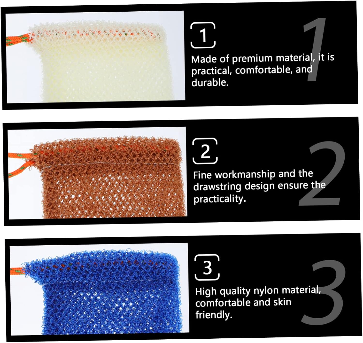 Ipetboom 4Pcs Bubble Bag Soap Foaming Holder Practical Soap Foaming Cleaning Tool