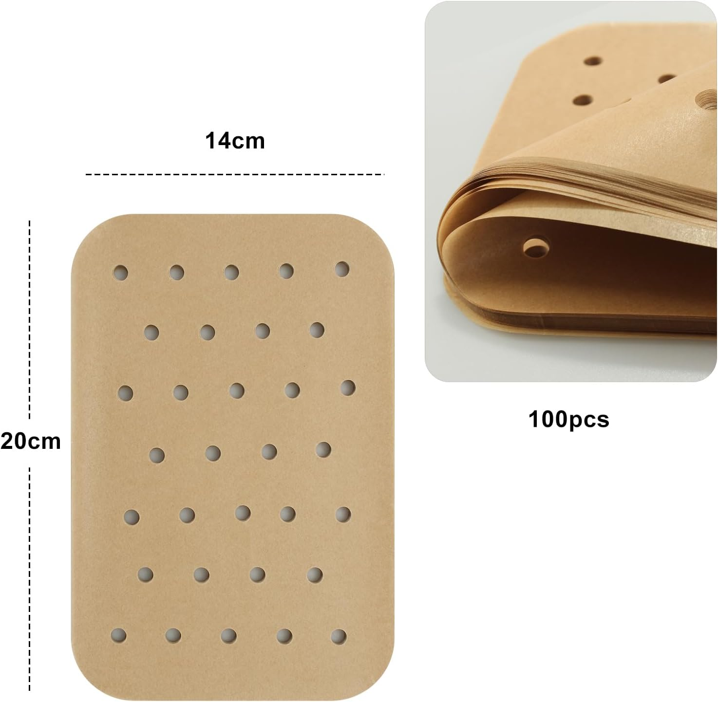 Air Fryer Liners for Ninja, 100 Piece Air Fryer Accessories for Ninja Foodi Dual Air Fryer Parchment Paper Liners,Double Basket,Non-Stick round Baking Paper for Ninja DZ201 Foodi 6-In-1 8-Qt