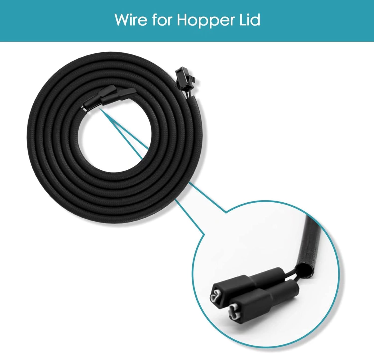 Hopper Lid/Door Switch Kit, Replacement Part for Masterbuilt Gravity Series 560/800/1050 XL Digital Charcoal Grill + Smokers, 1 Pc Hopper Lid/Door Switch and 1 Pc Hopper Wire