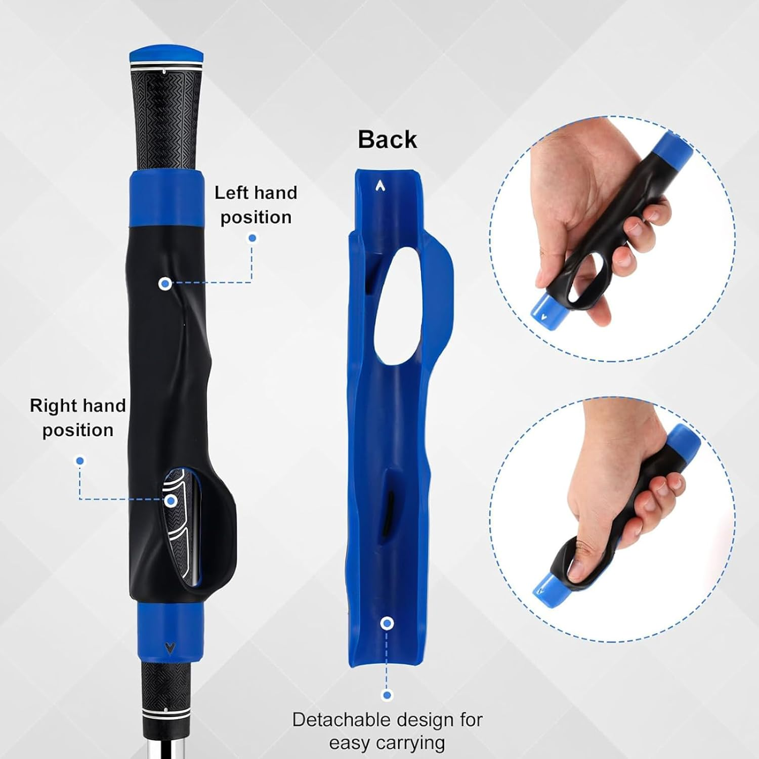 Golf Grip Training Aid, Right-Handed, Club Attachment for Drivers through Wedges image number 3