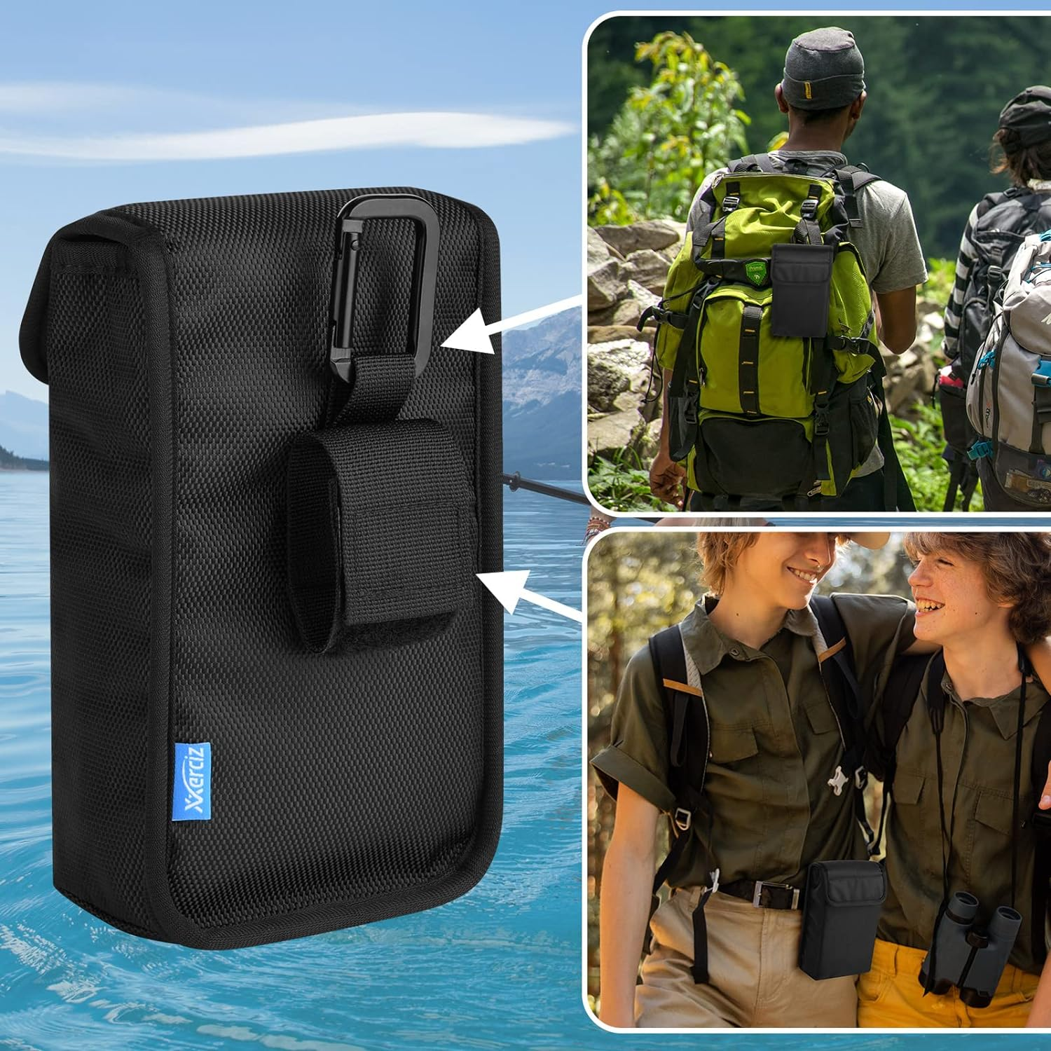 Xxerciz Soft Case Compatible with Garmin Montana 700I / 700 / 750I Handheld GPS, Portable Protective Storage GPS Bag with Carabiner image number 1