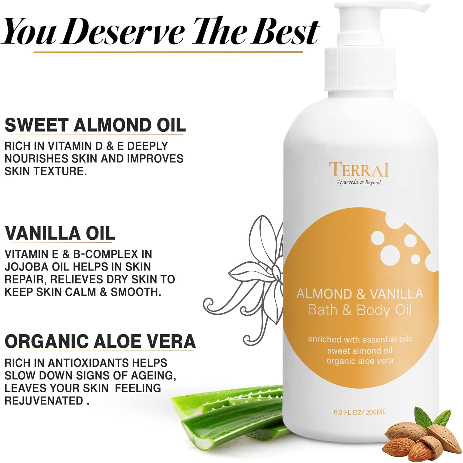 Terrai after Bath and Body Massage Oil | Luxury Oil | for Glowing and Healthy Skin | Pack of 2 (300Ml Each) image number 1