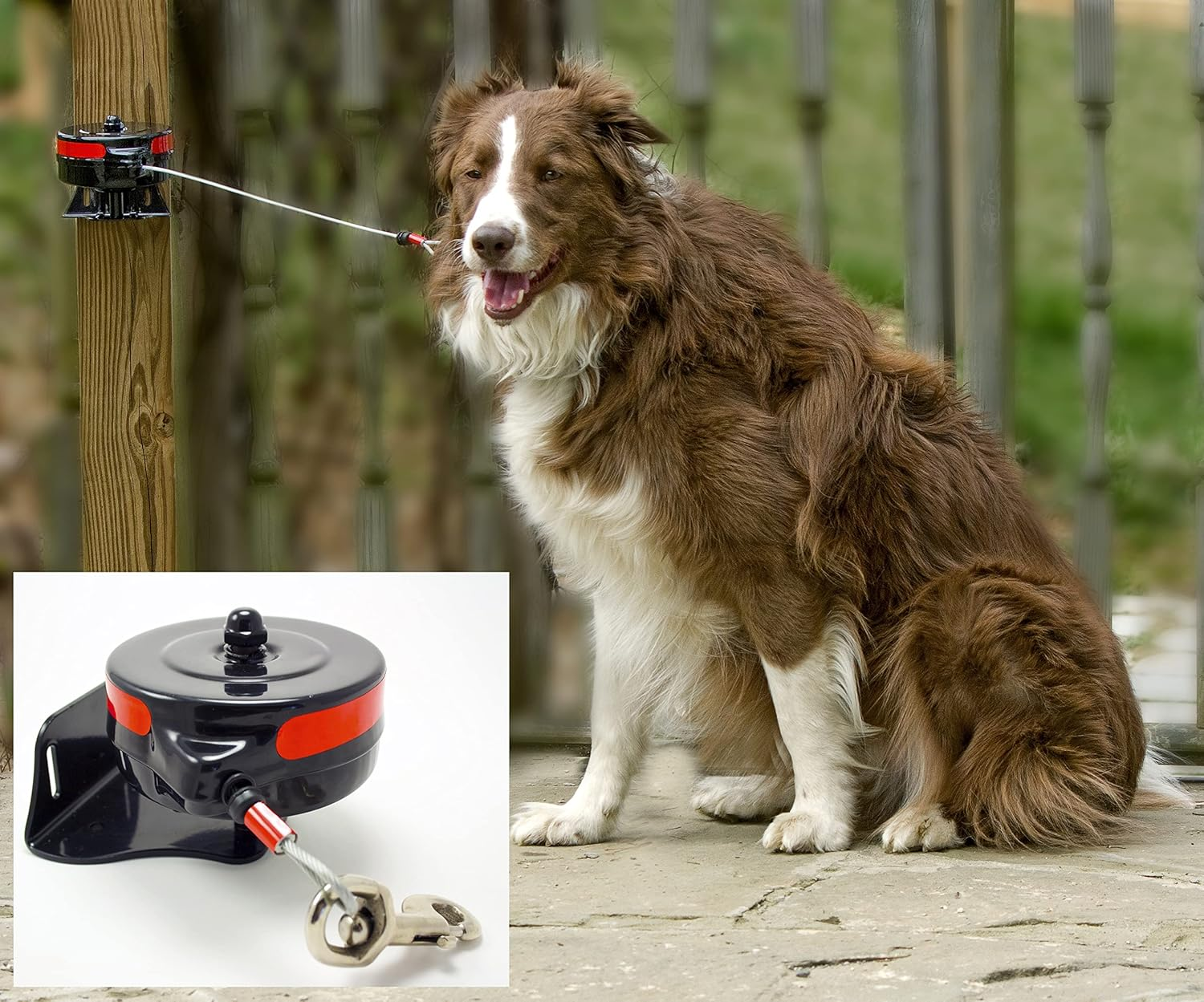 Lixit Animal Care Bracket Mount Retractable Tie Out Reel, Large image number 5