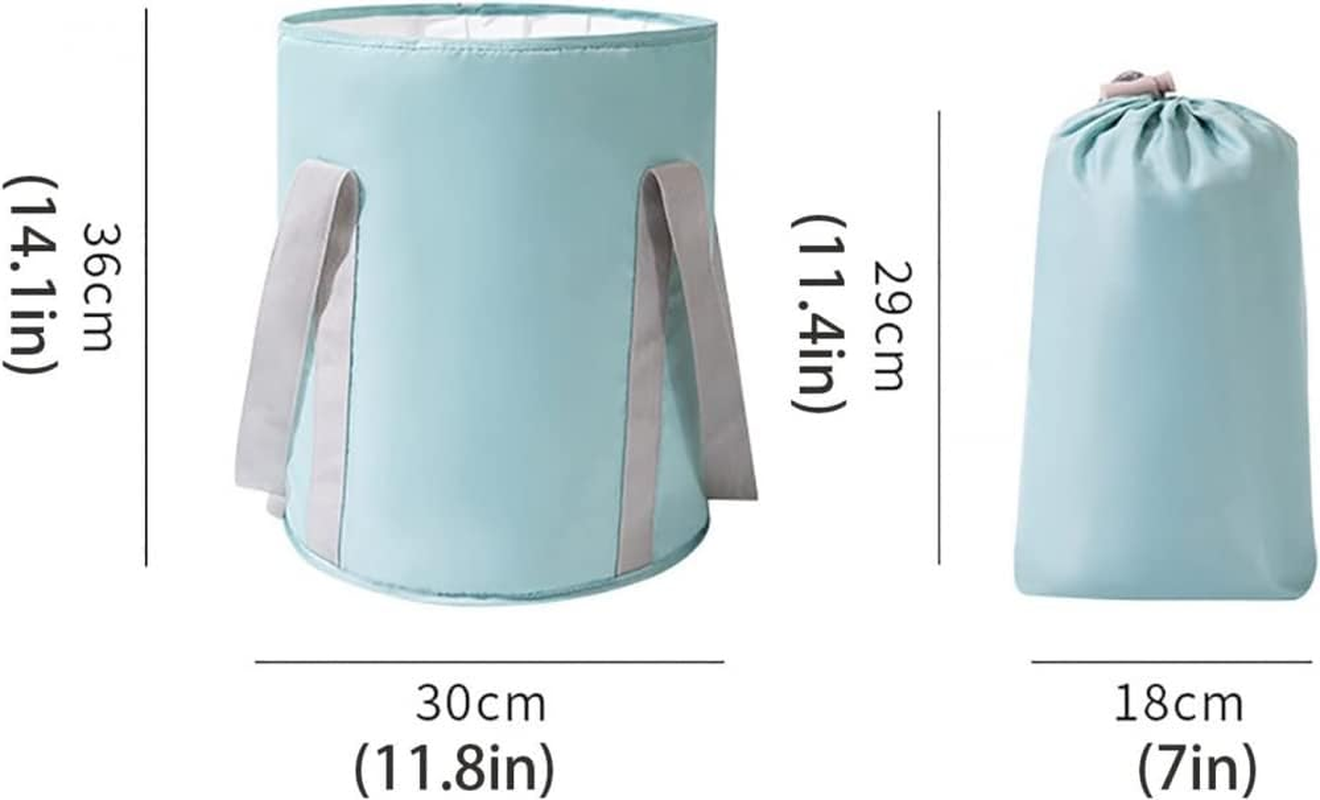 Portable Footbath Bag, Foldable Footbath, Portable Washbasin Bucket, Large-Capacity Tub, Pedicure Massage Washbasin, Outdoor Travel Footbath (Color: Blue) image number 5