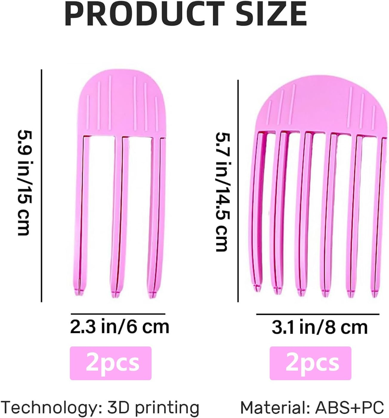 Pack of 4 Volume Hair Clips for Fluffy Bangs, Wind Styling Comb for Fluffy Bangs, Traceless Hair Clip, Hair Styling Tools, Root Clips for a Natural Voluminous Look image number 2