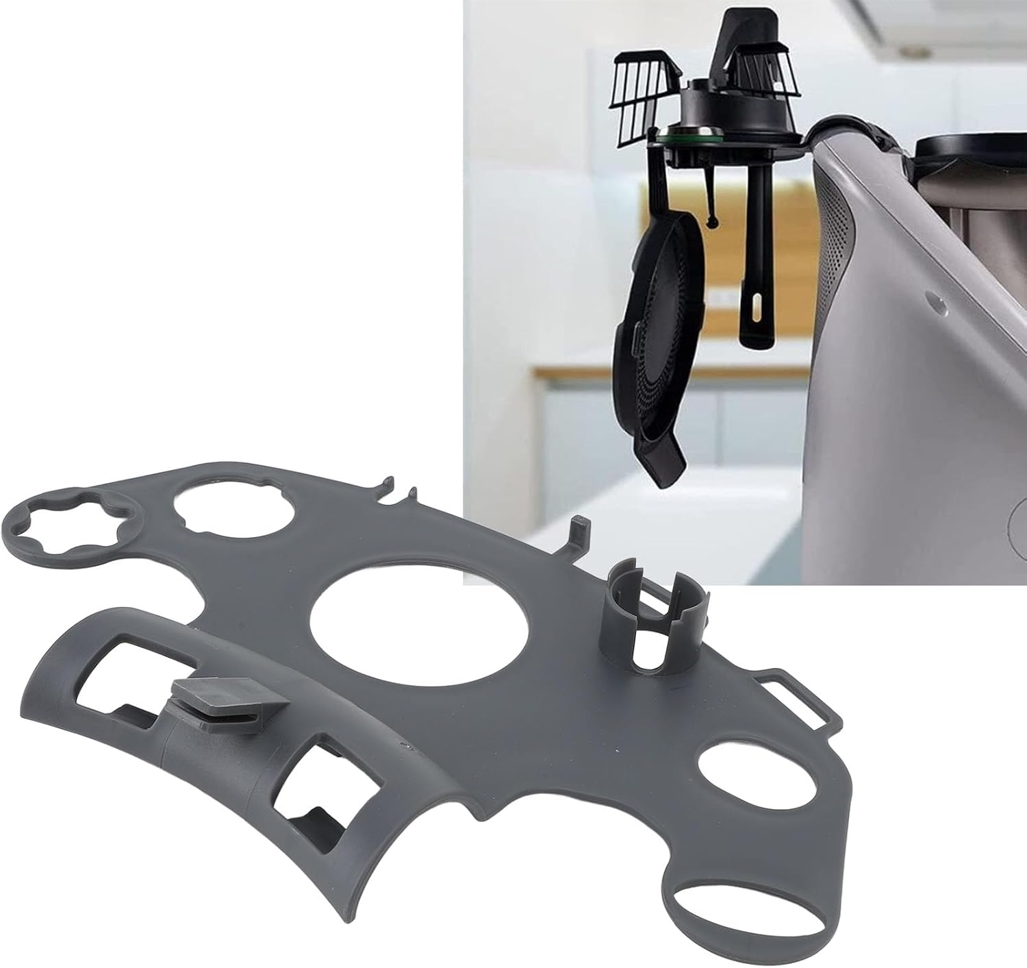 Cooking Machine Storage Rack Fits for Thermomix TM5 TM6, Suitable for up to 10 Accessories, Ample Space Neat Utensil Storage Easy Installation Lightweight Compact, Durable Reliable image number 2