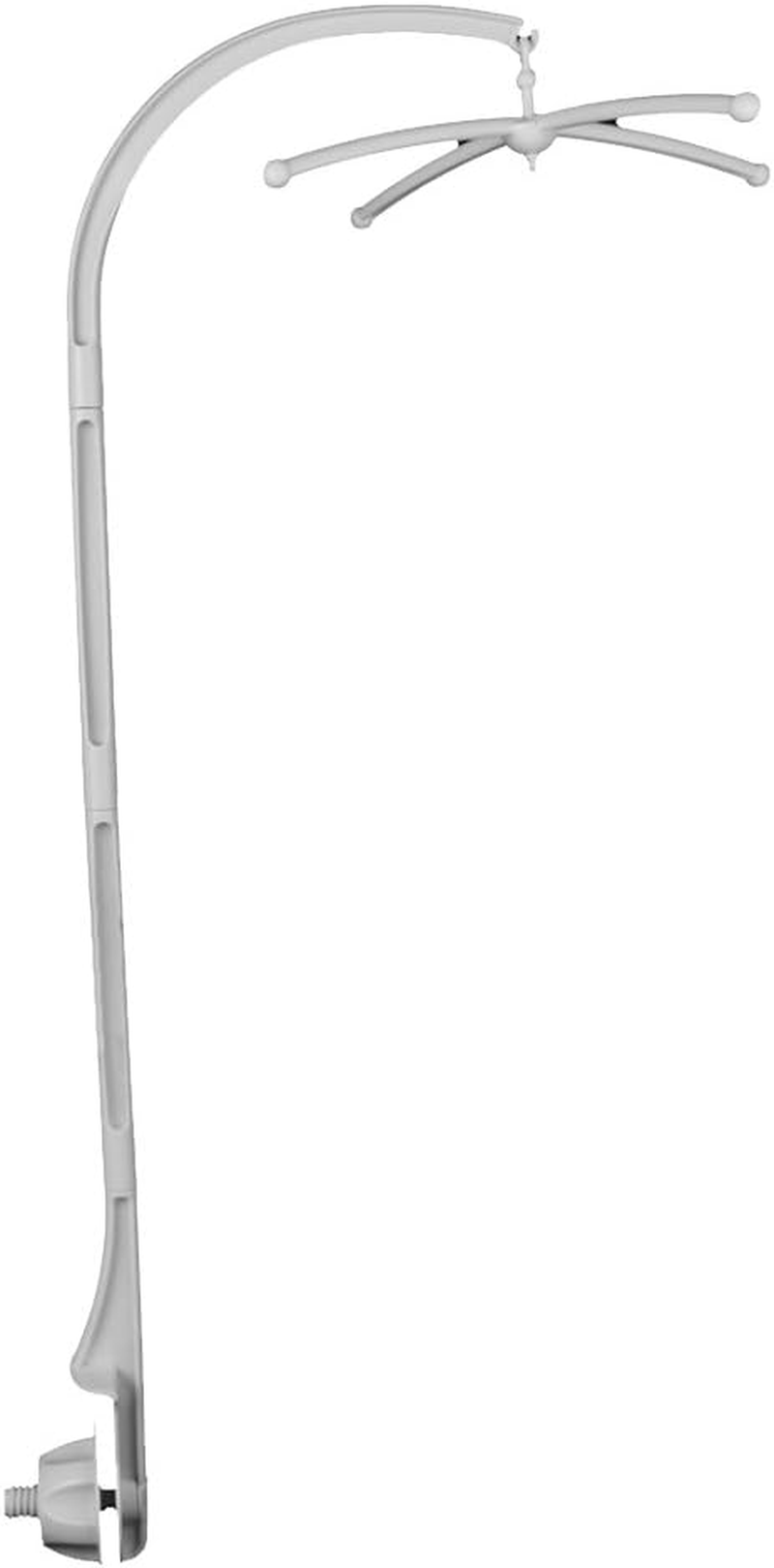 34 Inch Baby Crib Mobile Music Case Holder Arm Bracket Nursery Set, White, Plastic image number 5