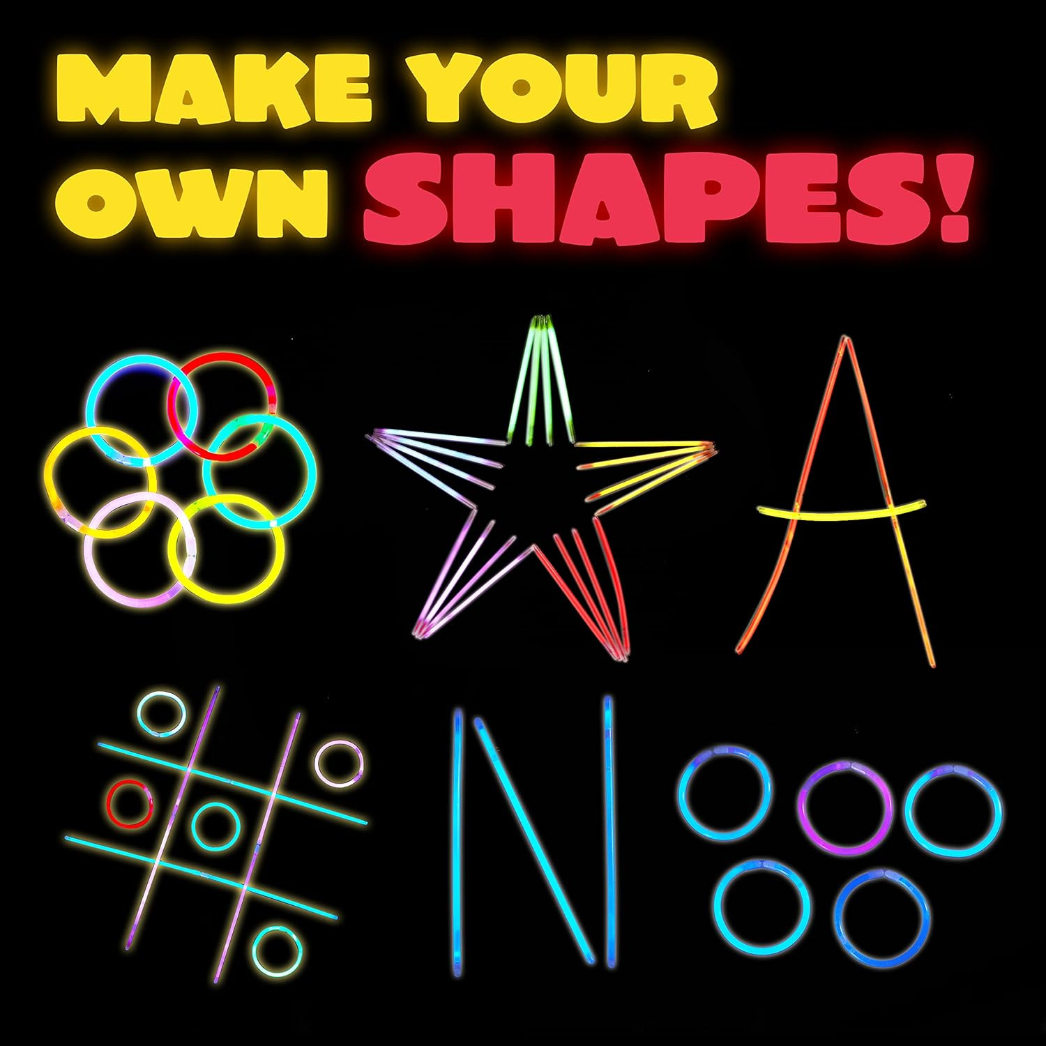 JOYIN 200 Pcs Glow Sticks Bulk 8" Glowsticks, Glow Stick Bracelets Necklaces, Glow in the Dark Party Favors, Easter, Christmas, Halloween Party Supplies Pack image number 1