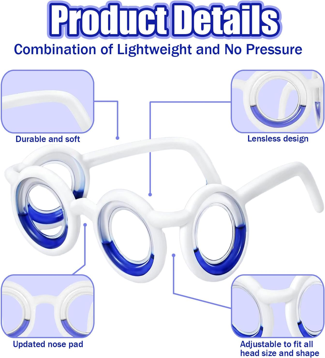 Motion Sickness Glasses, Portable Motion Sickness Glasses, Lens-Free Liquid Glasses, Suitable for Dizziness Caused by Motion Sickness, Seasickness, and Movement in Adults and Children. image number 6