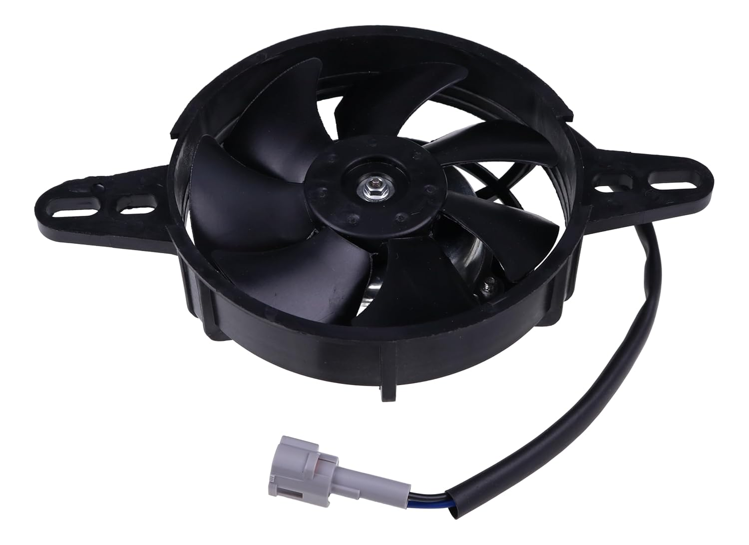 JEENDA 4 Inch Universal Motorcycle Radiator Cooling Fan Water/Oil Cooler Electric Fan for Bike ATV Dirt Motocross Upgrade Waterproof Plug image number 1