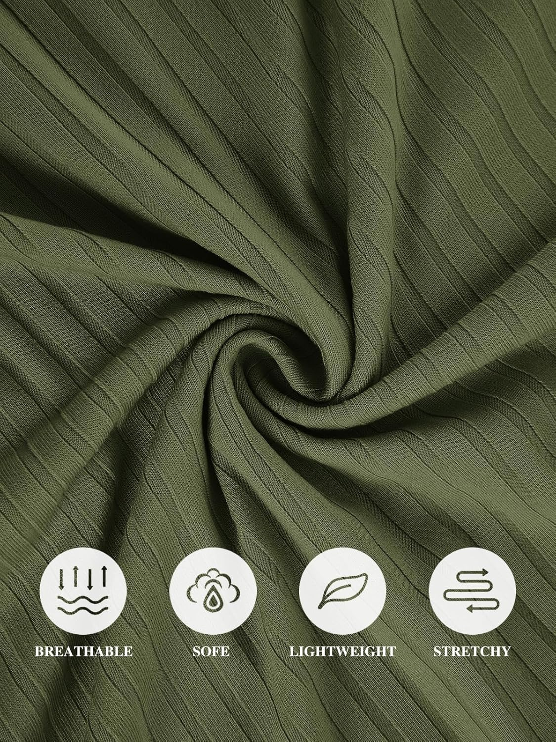 Runcati Men'S Ribbed Tank Tops Knit Sleeveless Workout T Shirt Muscle Gym Fitness Tee image number 5