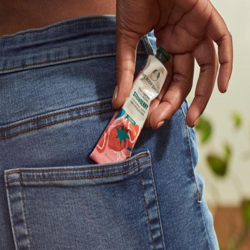 The Body Shop Hand Cream Strawberry, Paraben-Free, 1.0 Fl. Oz. image number 6