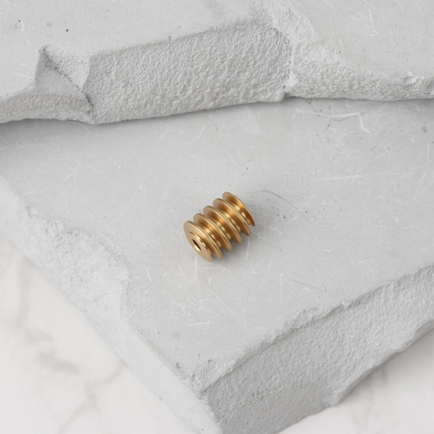 Emsea 10Pcs Brass Worm Gear M0.4 5Mm Diameter 6Mm Length 1.5Mm Bore Compatible with Model Trains Right-Hand Thread for Motor Replacement image number 6