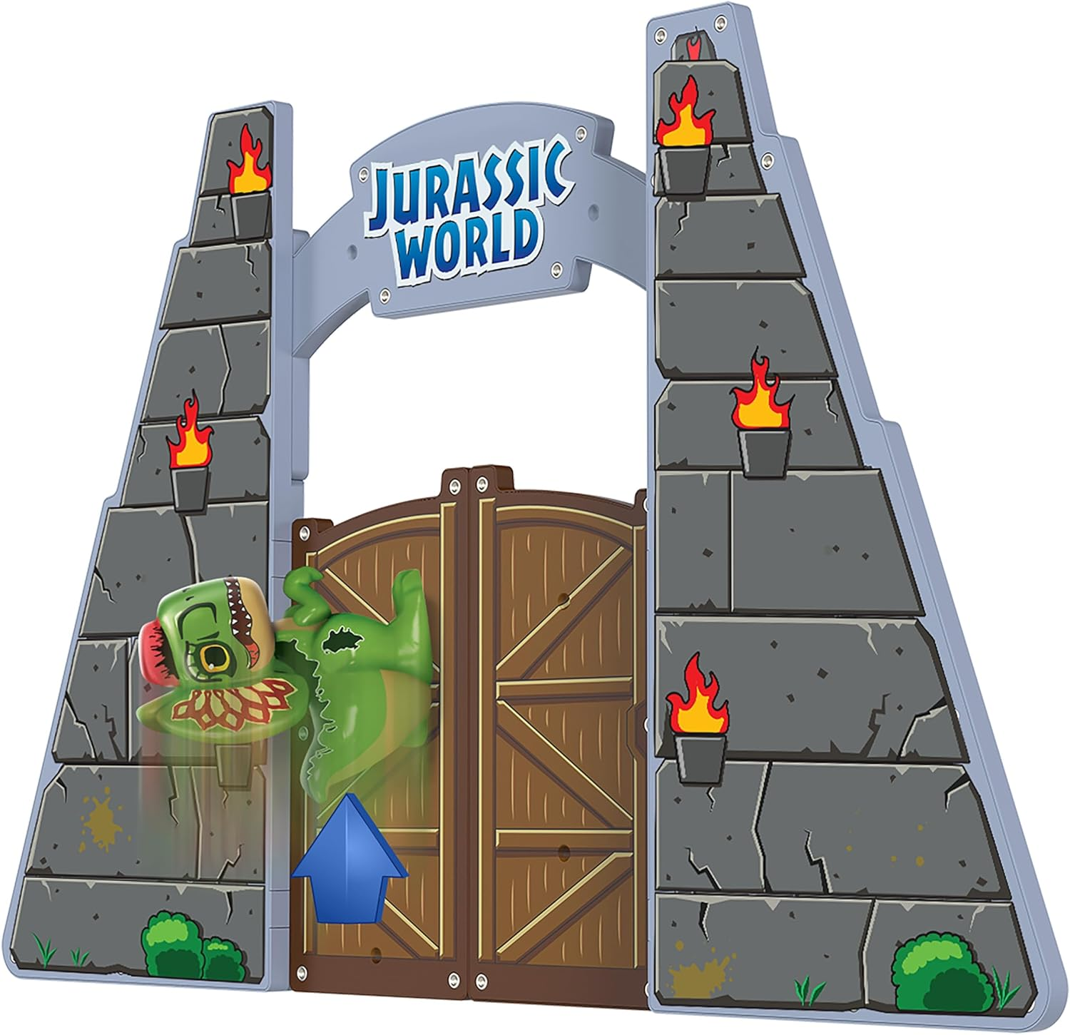 TILE TOWN Jurassic World Dino Escape Magnetic Tiles Construction Building Set and Figures, Kids 3-5+, New ACTION TILES for Action Play, Realistic Builds, STEM Creative Toy, Great Gift for Boys & Girls image number 4