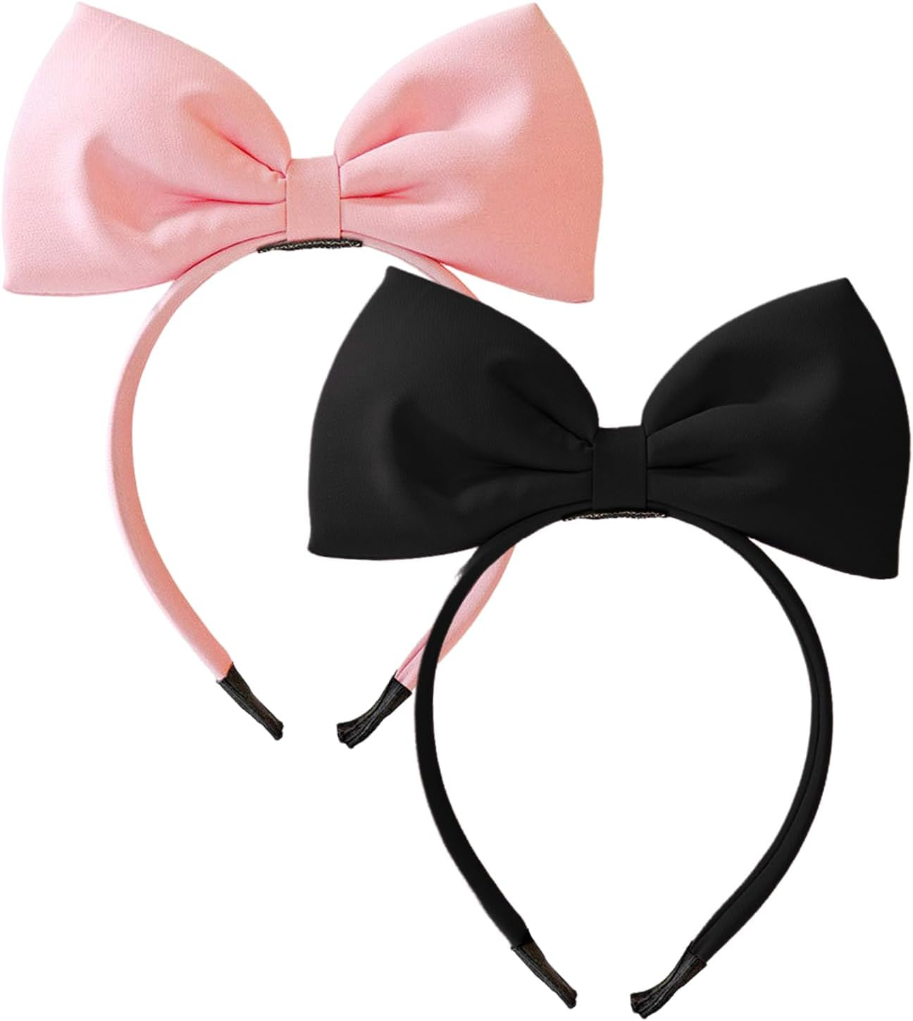 2 Large Bow Headbands, Classic and Fashionable, Simple Hair Accessories for Women, Interesting Rotating Recipes, Fixed Hairstyle Decorations. image number 2