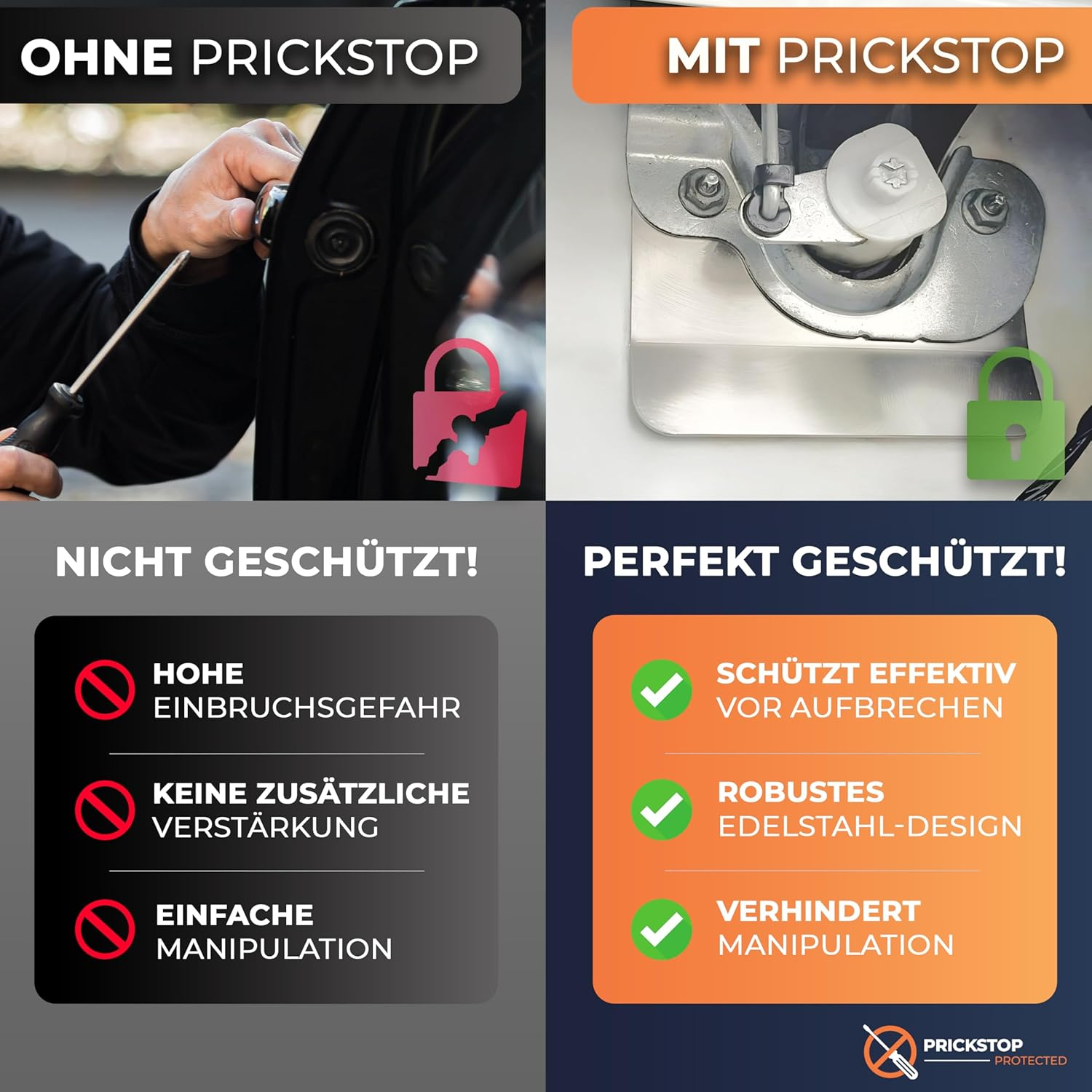 Prick Stop Door Lock | Safety for Fiat Ducato, Citroen Jumper, Peugeot Boxer and P&ouml;ssl Motorhome | Prickstop Burglary Protection image number 5