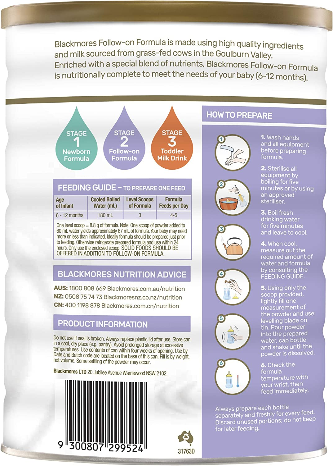 Blackmores Follow-On Formula, 900G image number 3