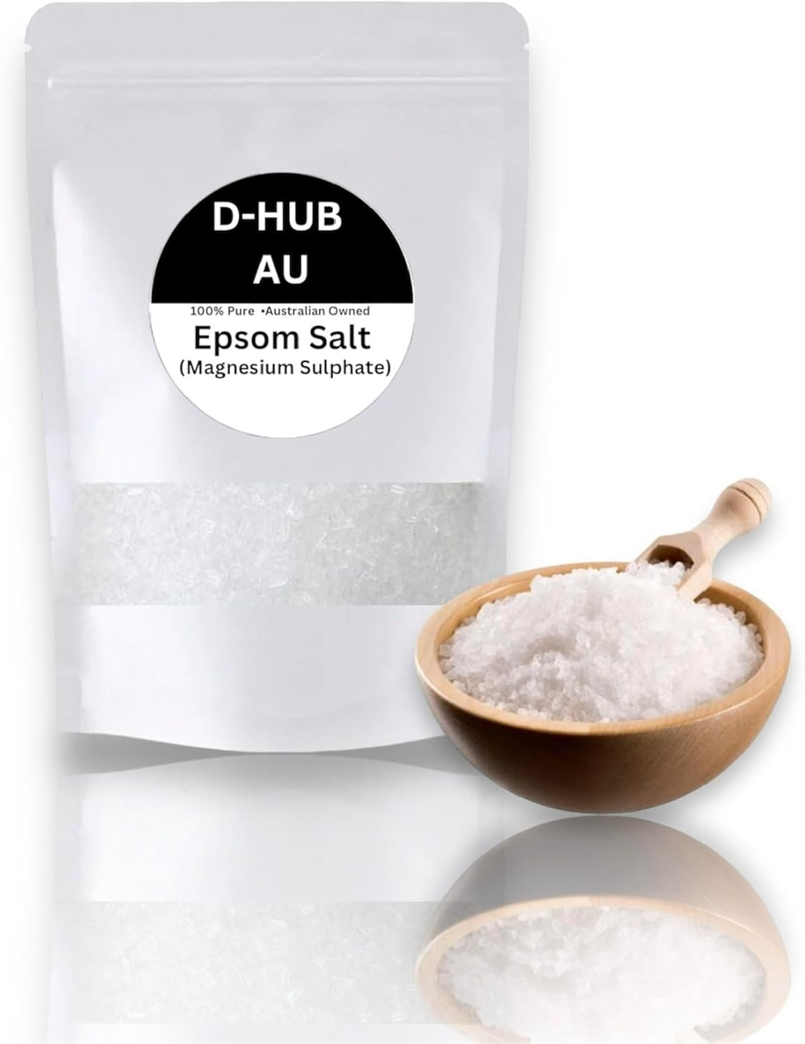 D-HUB AU: (450G) Pure Epsom Salt (Food Grade) Bath Magnesium Sulphate | Epsom Salt for Bath, Foot Soaking, Scrub, Aquarium, Dogs, Plants & Pharmaceutical Grade | Pure Epsom Salt 100% Natural, Relaxing, and Bath Soak for Muscle Relief, Stress Relief, and Better Sleep (Food Grade -FCC) image number 3