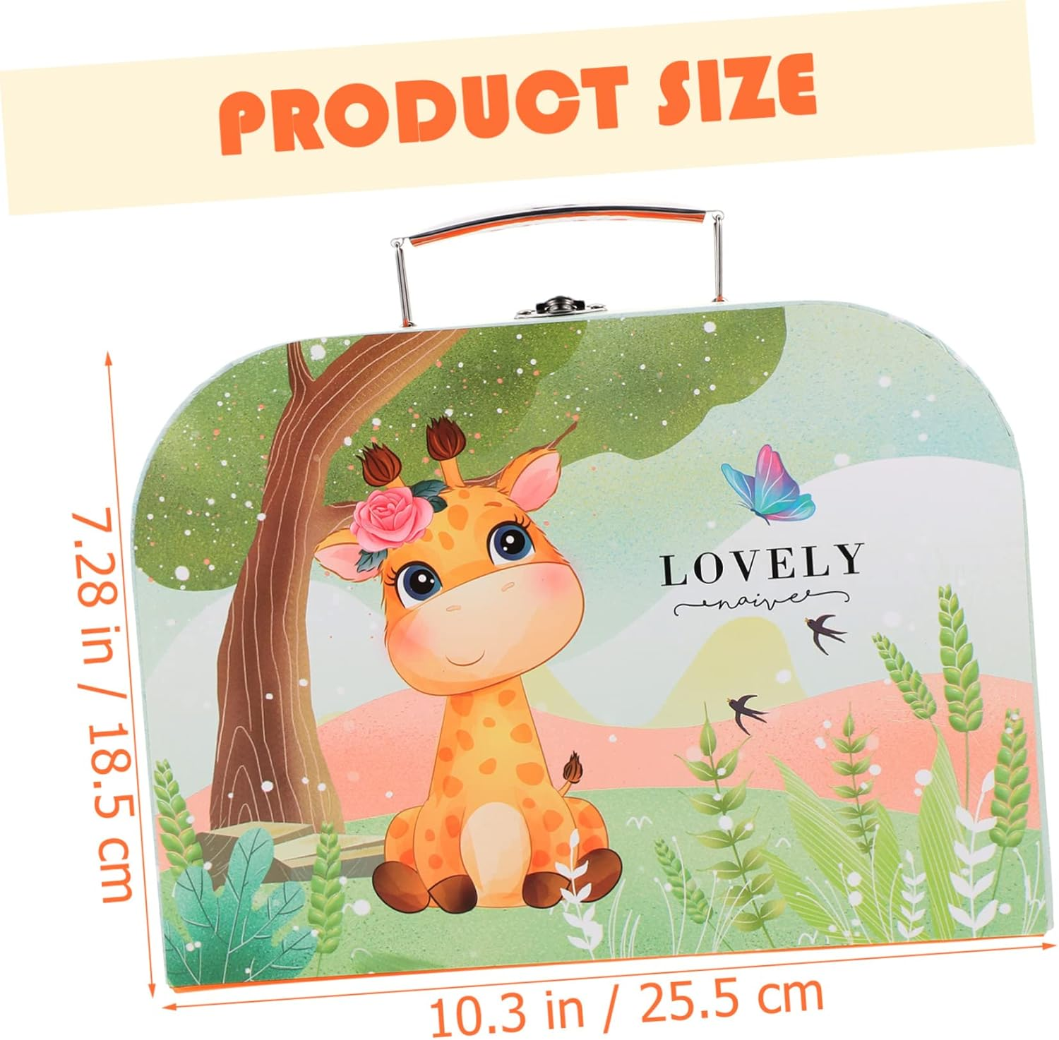Giraffe Portable Handheld Storage Box Large Suitcase for Boys and Girls Travel Makeup Organizer Sundries Storage Case image number 6
