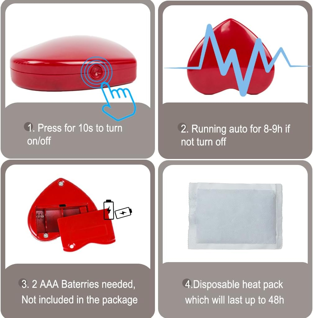 Vocheer Puppy Heartbeat Toy, Dog Anxiety Relief Calming Aid Puppy Heartbeat Stuffed Animal Behavioral Training Sleep Aid Comfort Soother Plush Toy for Puppies Dogs Cats (Grey) image number 2