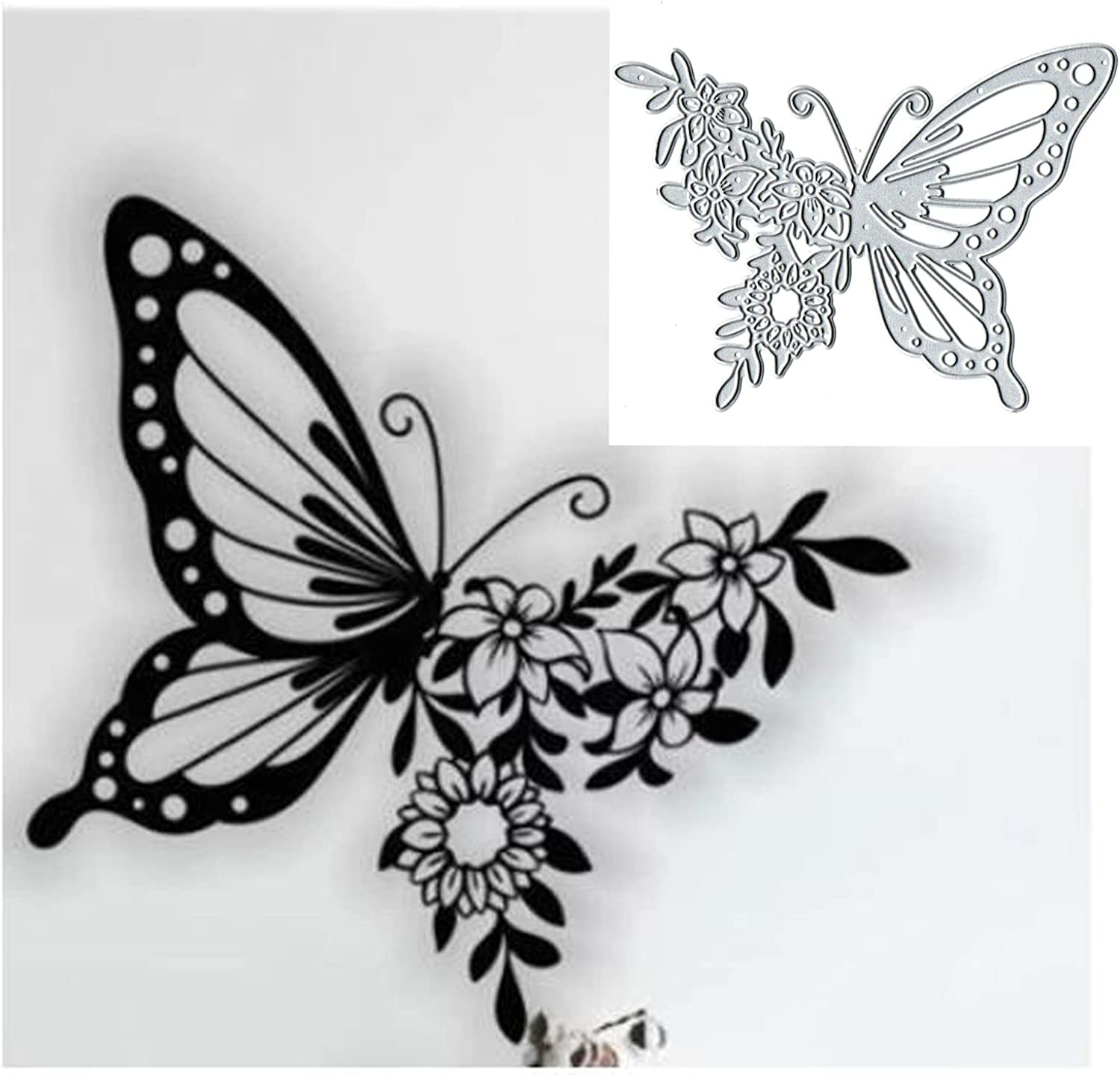 Animal Butterfly Flower Metal Die Cuts,Spring Buttrefly Flowre Leaf Cutting Dies Cut Stencils DIY Scrapbooking Decorative Embossing Paper Scrapbooking Card Making image number 5