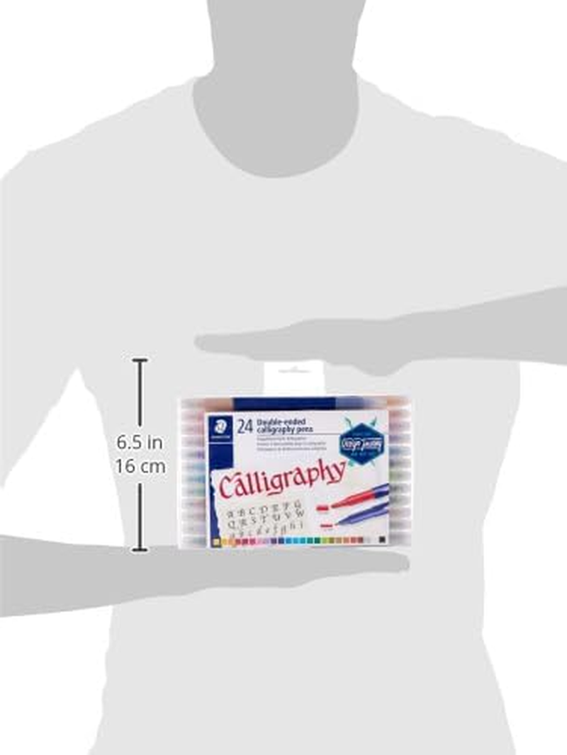 Staedtler Double-Ended Calligraphy Pens 24-Pieces, Assorted