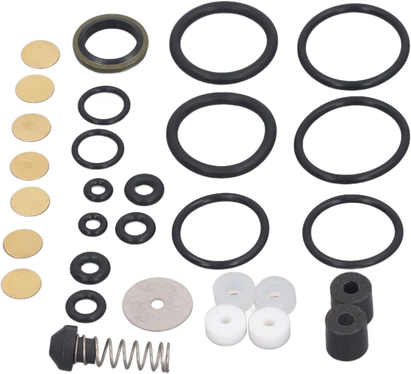 Air Compressor Replacement Parts Kit, with 15 Sealing Rings, 2 Air Pump Piston Rings, 7 anti Explosion Plate, Easy to Install and Use, for High Pressure Air Pump image number 5