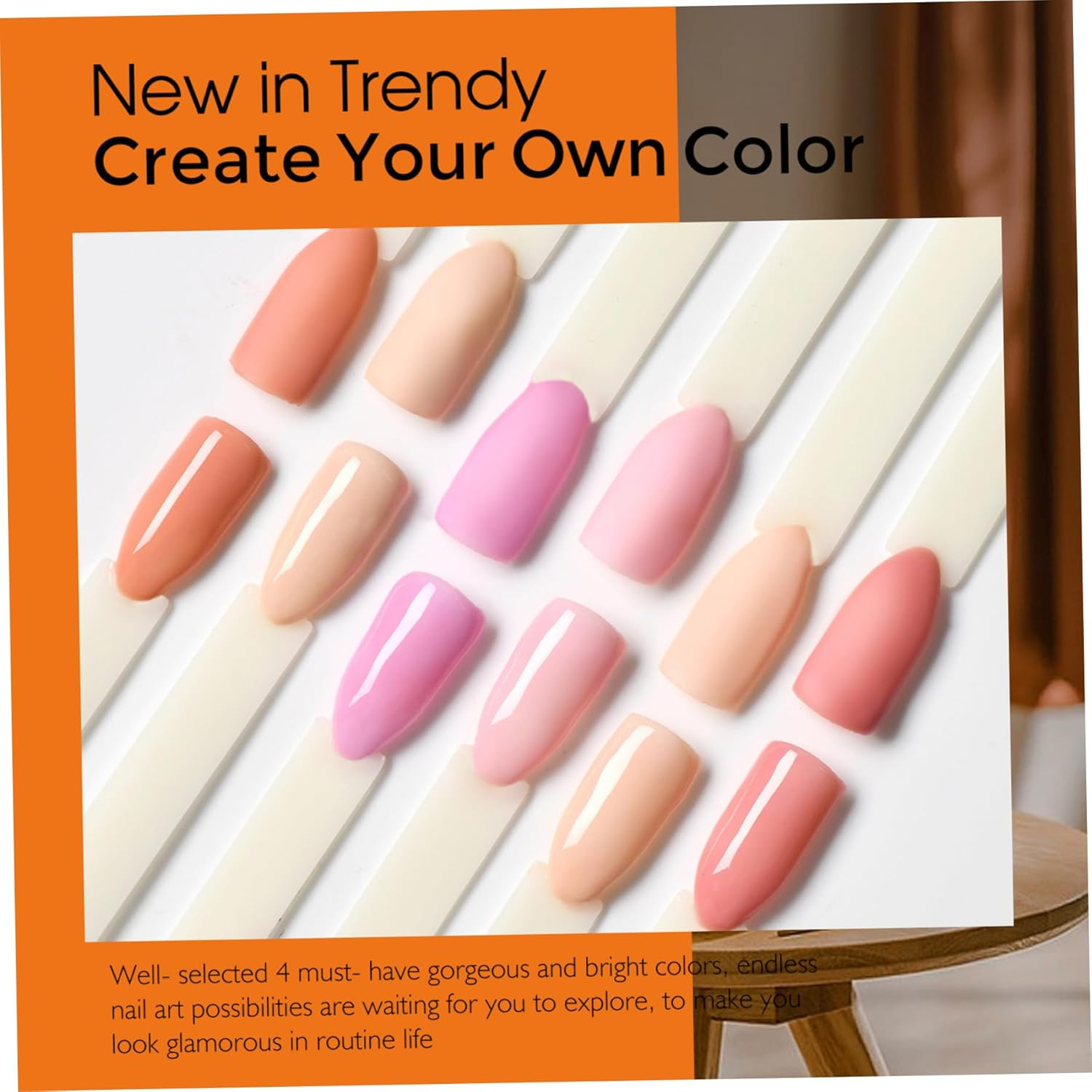 6Pcs Dip Powder 6 Colors Nudes Color Acrylic Nail Dip Powder Fast-Drying Long-Lasting DIY Kit for Beginners DIY Manicure image number 6