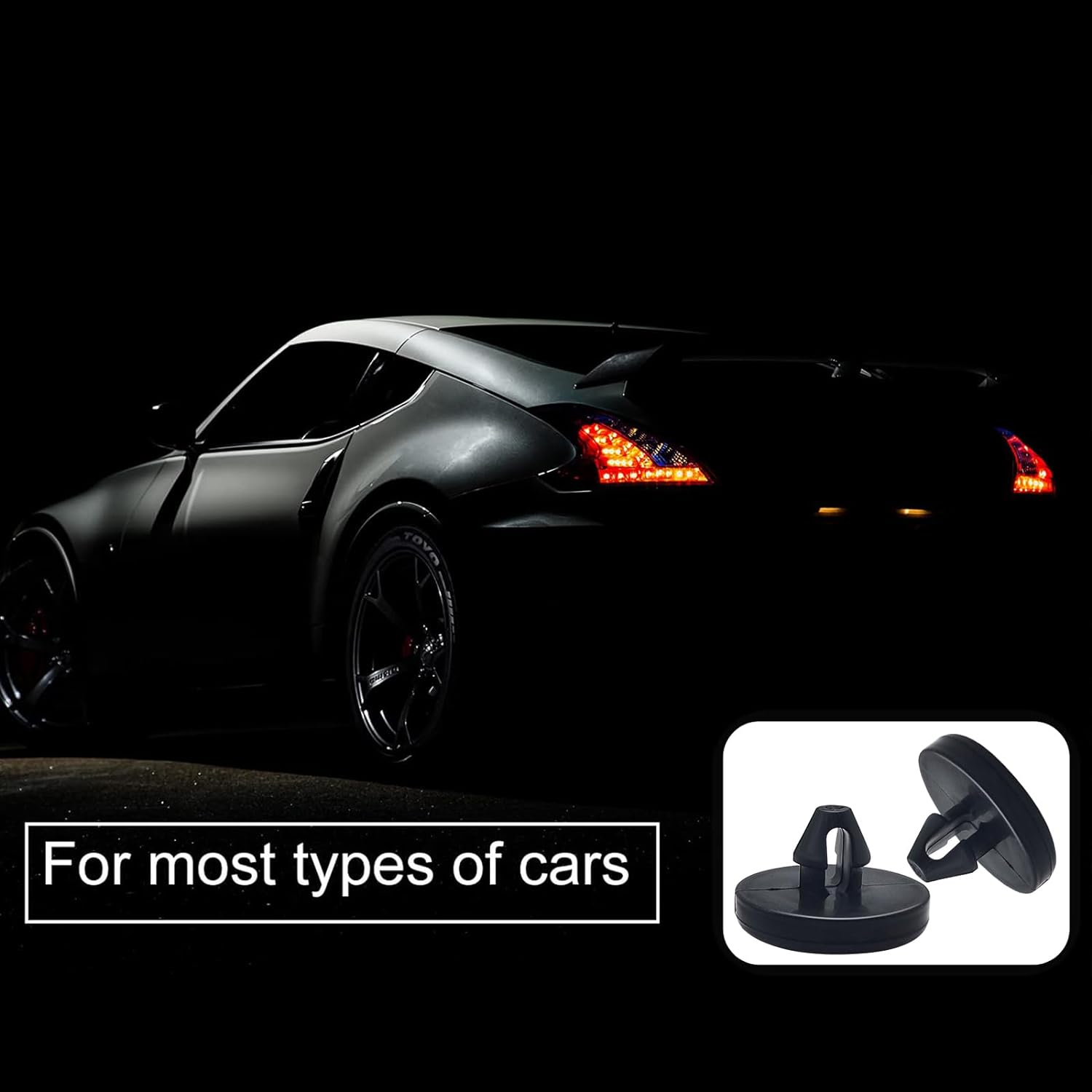 Ajxn 4 PCS Car Truck Auto Brake Pedal Pad Light Switch Stopper Clutch Pedal Pad 90541-06036 (Black), (AJXWQ-4PCS) image number 5