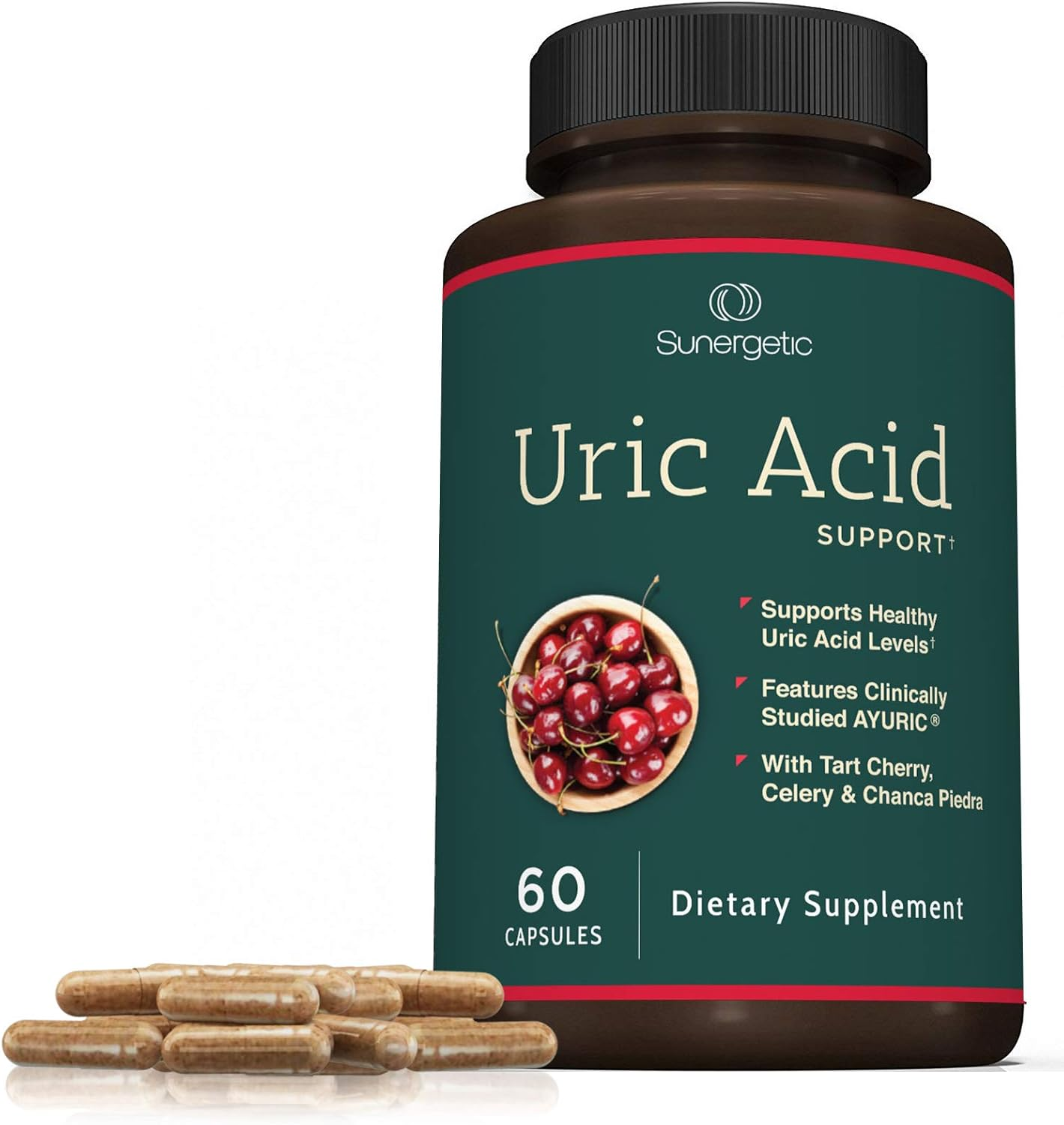 Premium Uric Acid Support Supplement - Uric Acid Cleanse & Kidney Support - Includes Tart Cherry, Chanca Piedra, Celery Extract & Cranberry - Uric Acid Support Formula - 60 Veggie Capsules image number 4