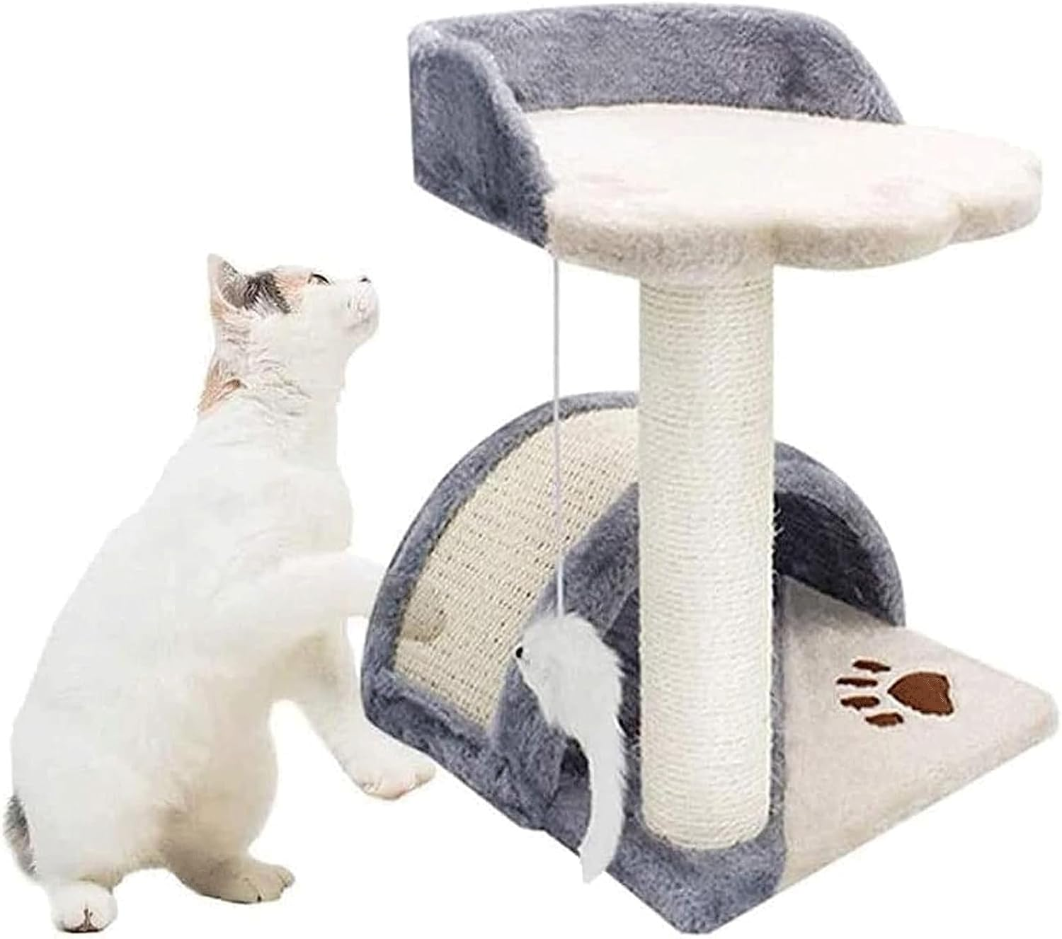 Reliable Delicate Cat Tree for Cat Activity with Scratching Posts and Toy Ball for Kittens Cat Tower save Space image number 4