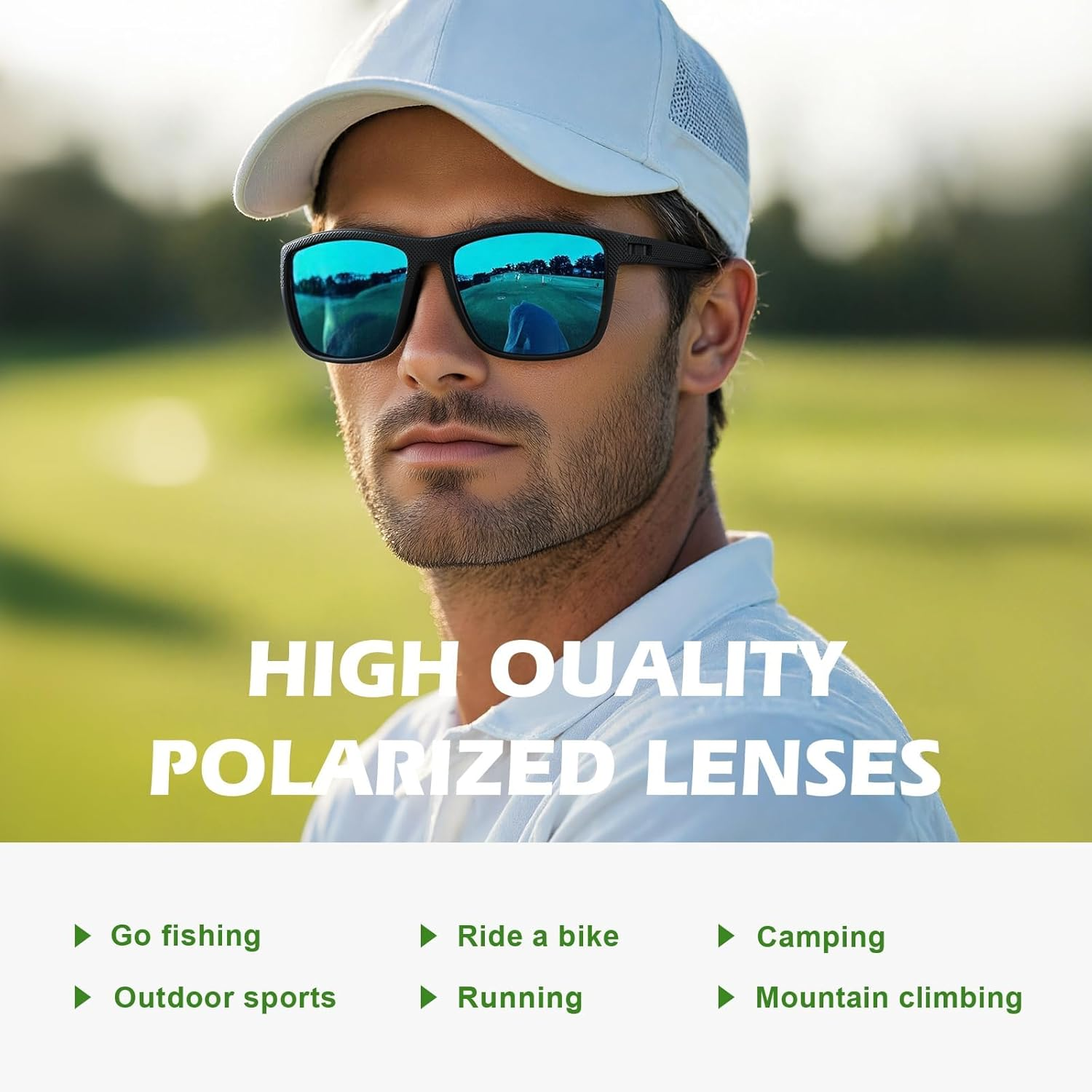 Fanshen Polarized Sports Sunglasses for Men, UV Protection Lightweight Sun Glasses for Driving Fishing Golf Cycling image number 6