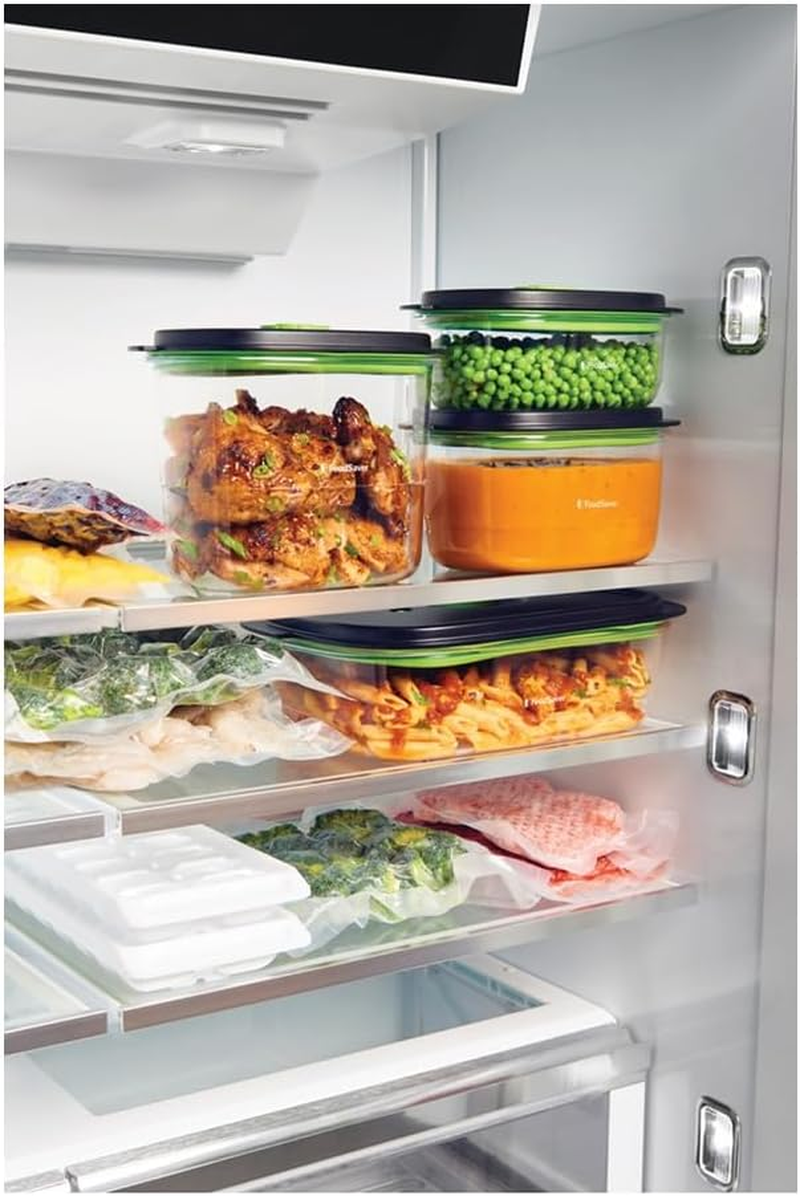 Foodsaver FFC026X Preserve & Marinate Vacuum Containers | 700 Ml, 1.2 L & 1.8 L | Airtight Bpa-Free Food Containers | Leak-Proof | Dishwasher-Safe | 3 Count, Transparent/Black image number 4