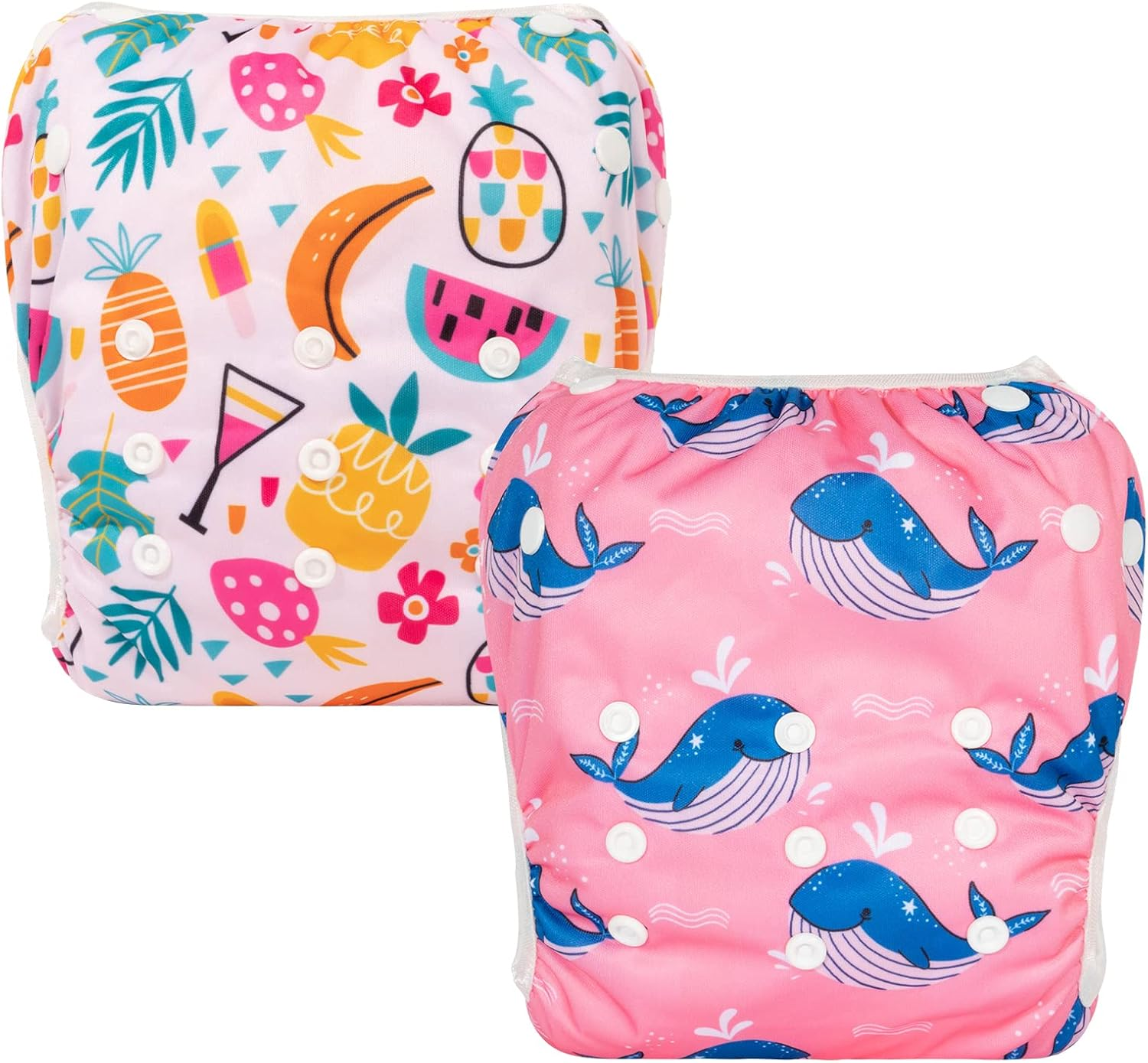 ALVABABY Swim Diapers Baby Toddler Snap Large Size Reusable Adjustable Washable 0-2 Years Old Baby Boys Girls Swim Diaper ZYK103-D118-AU image number 3