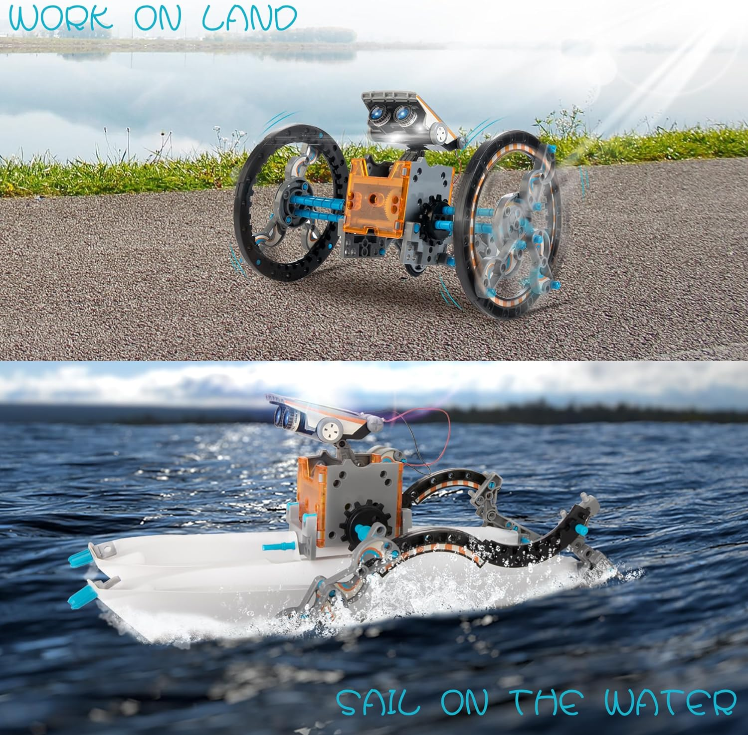 Bravmate Solar Robot Toy for Children from 10+ Years, 14-In-1 STEM Toy, DIY Construction Kit for Robot Kit by Solar Energy, Gift Boy for Children Boys 10 11 12+ Years