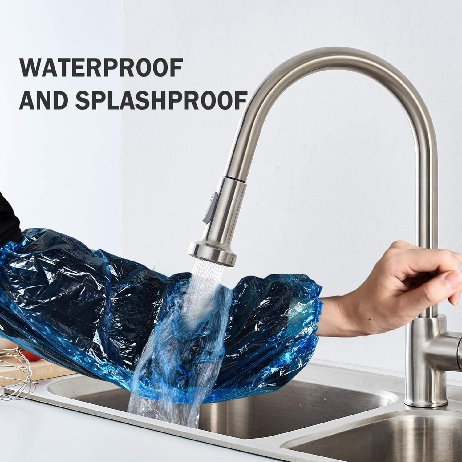 100Pcs Plastic Protector, Arm Sleeve Cover Disposable Arm/Sleeve Cover Waterproof Protector, 15.7 "Suitable for Salons, House Cleaning, Hotels, Restaurants image number 2