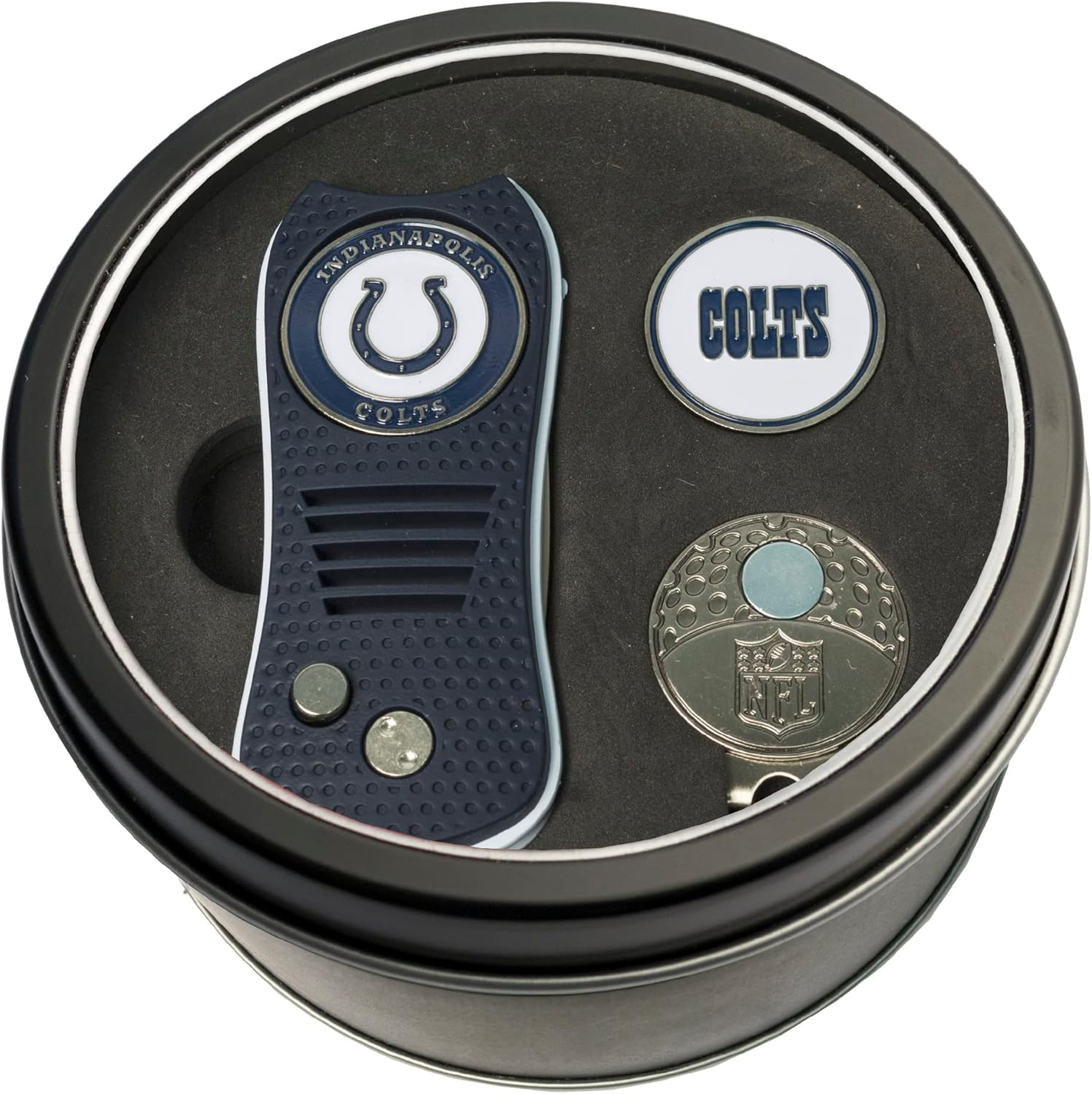 Team Golf NFL Gift Set Switchblade Divot Tool, Cap Clip, & 2 Double-Sided Enamel Ball Markers, Patented Design, Less Damage to Greens, Switchblade Mechanism image number 1