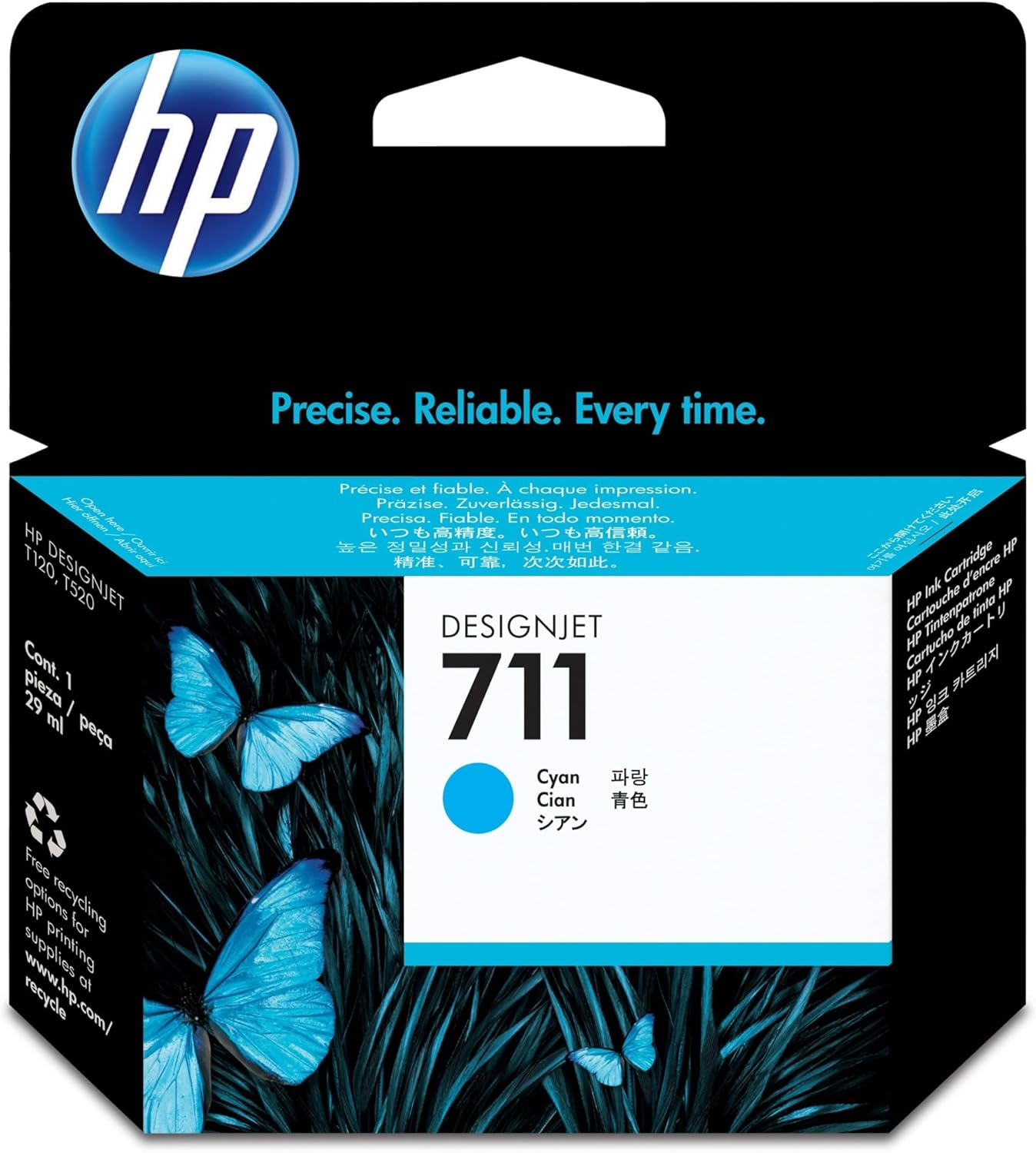 HP HEWCZ132A 711 Yellow Ink Cartridge, Yellow