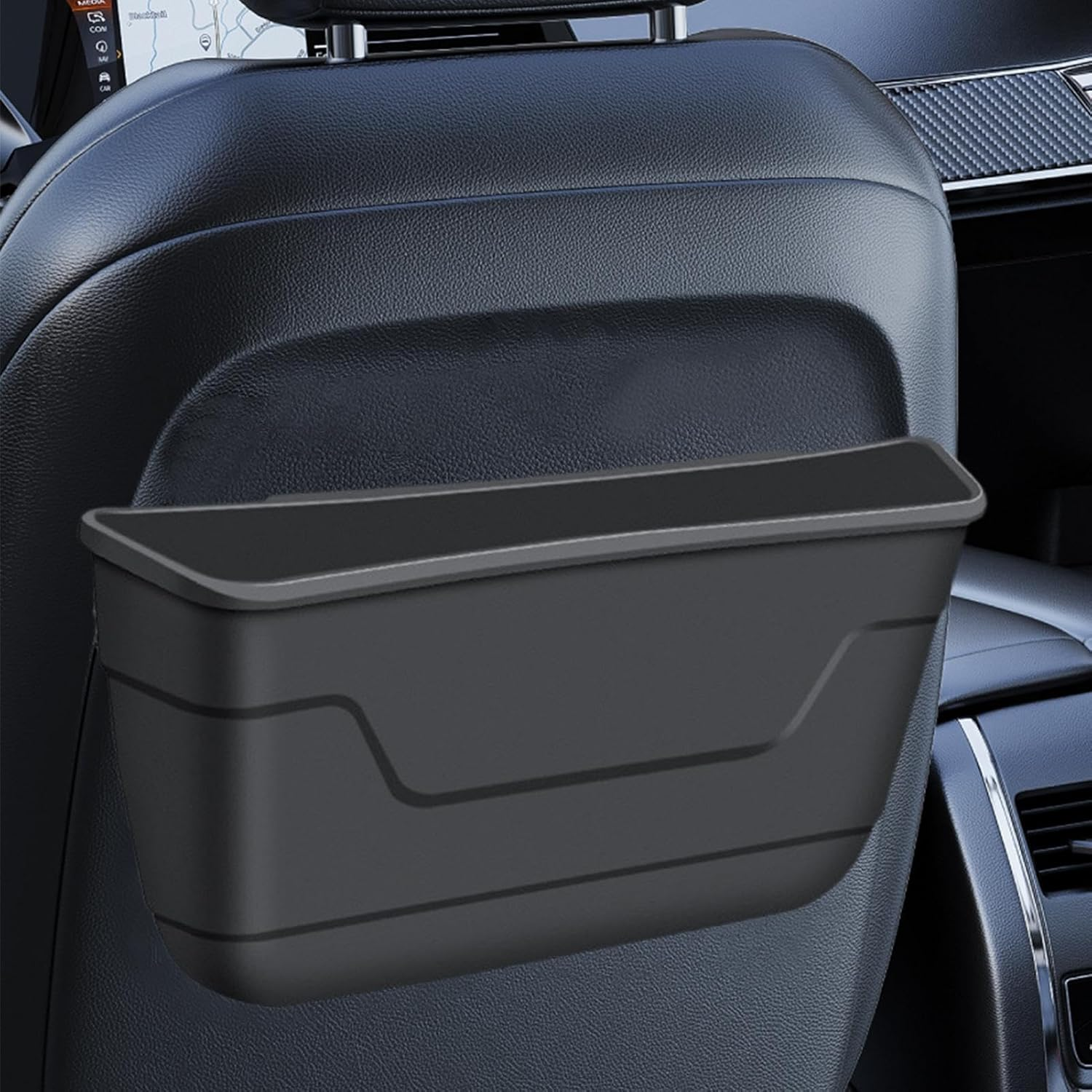 Backseat Car Organizer | Convenient Space Saving - Multifunctional Car Back Seat Storage Box,For Organization Road-Trip Vehicle Commute Family Travel Daily Driving image number 1