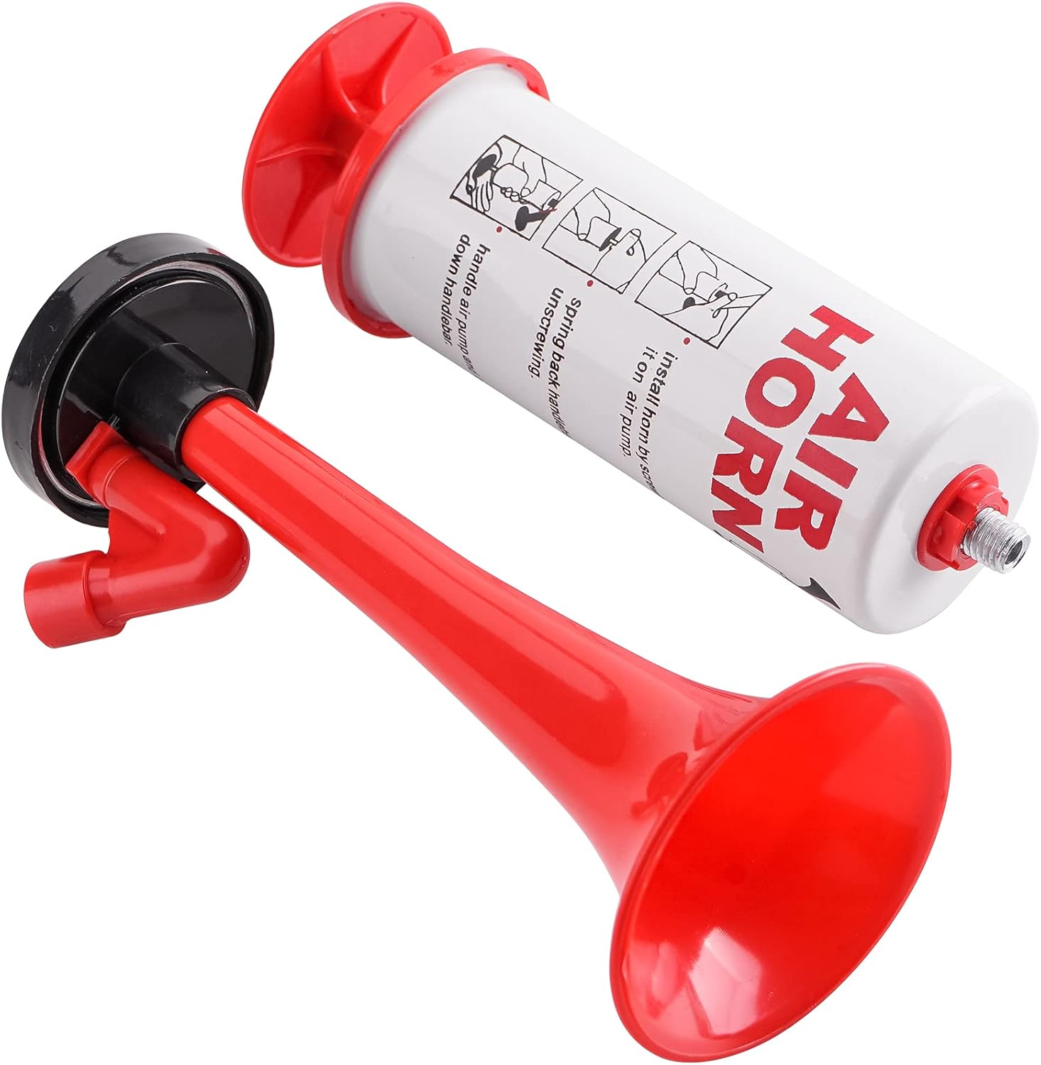 AOLIHAN Handheld Air Horn, Aluminum+Abs Portable Handheld Air Pump Horn image number 1